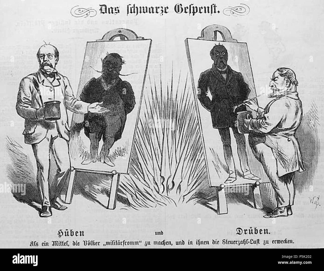 N/A. 'Das schwarze Gespenst', in: kladderadatsch Nr. 28 vom 20. Juni 1869. 20. Juni 1869. Wilhelm Scholtz (1824-1893) Alternative Namen Wilhelm Scholz Beschreibung deutscher Karikaturist Geburtsdatum / Tod 23. Januar 1824 vom 20. Juni 1893 Ort der Geburt / Tod Berlin Berlin Authority control: Q 114111 VIAF: 32425605 ISNI: 0000 0000 8112 0098 ULAN: 500124464 86113508 LCCN: n NLA: 36557750 WorldCat 33 20. Juni 1869 3 Stockfoto