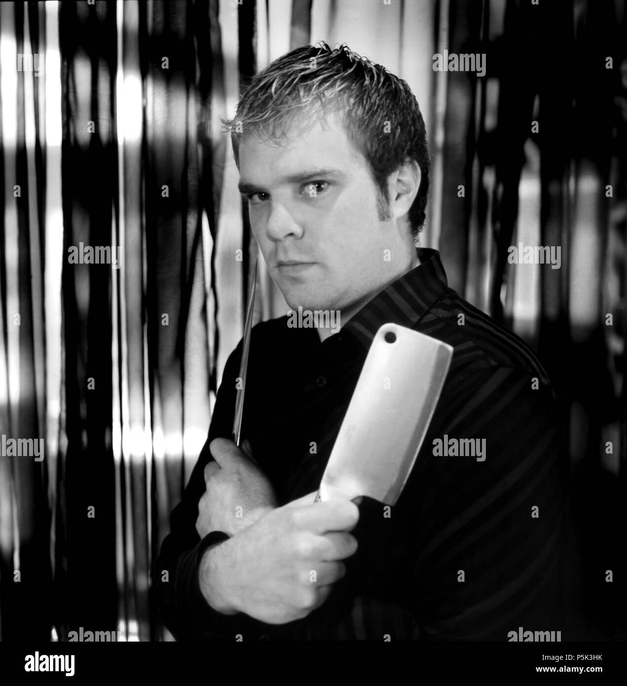 Portrait von Chef, Jake Nicholson, im 5-Sterne Restaurant, Lake House Daylesford, Australien. Stockfoto
