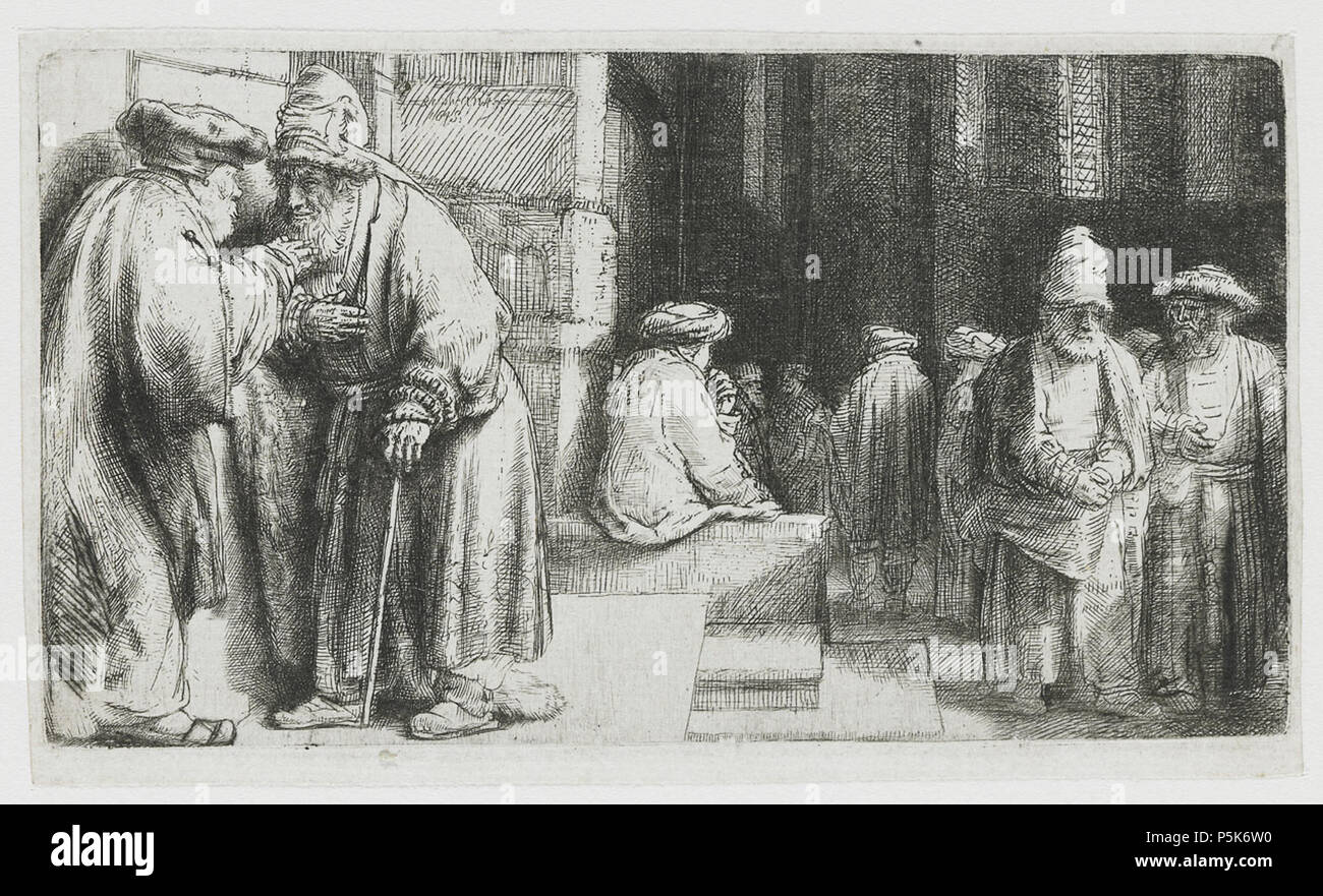 Pharisäer im Tempel 1648. N/A 158 B 126 Rembrandt Stockfoto