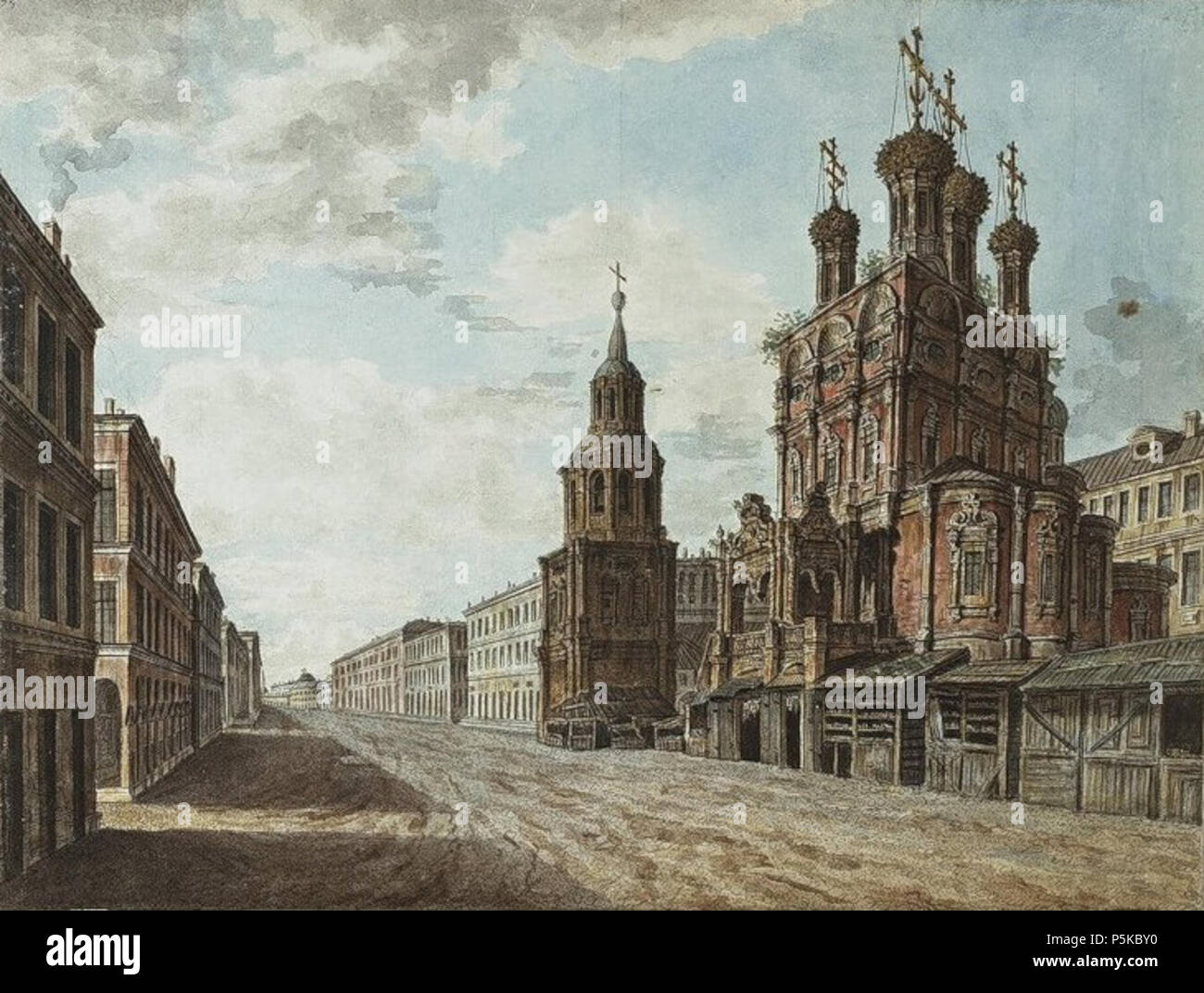 N/A. Artist: Englisch: en: Fedor Alekseev Titel: Deutsch: Kirche von Nikola das große Kreuz auf Ilyinka Datum 1800 Quelle/Fotograf Http://community.livejournal.com/moya Moskva/1063785.html Genehmigung (Weiternutzung dieser Datei). Fjodor Alekseyev (1755 - 1824) Alternative Namen Englisch: Fjodor Jakowlewitsch Alekseyev Beschreibung russische Maler und Hochschullehrer Geburtsdatum / Tod 1755 11. November 1824 (im Julianischen Kalender) Ort der Geburt / Todes Saint Petersburg Saint Petersburg Arbeit Ort Saint Petersburg, Moskau Authority control: Q 539363 VIAF: 121780936 ISNI: Stockfoto