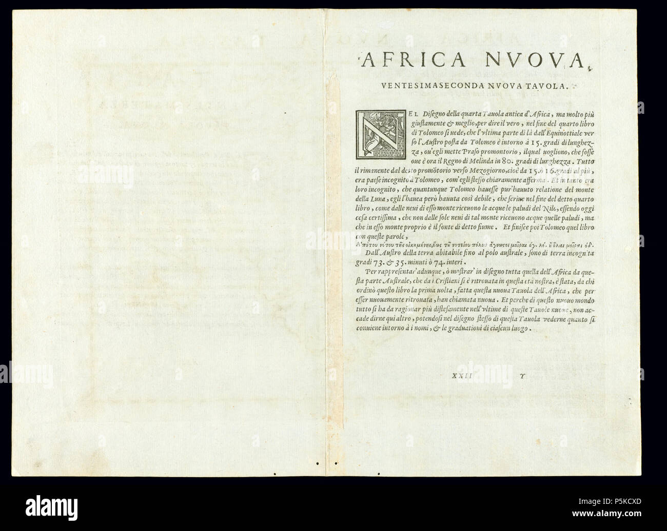 65 Südafrika 1561, Girolamo Ruscelli (3822646-verso) Stockfoto