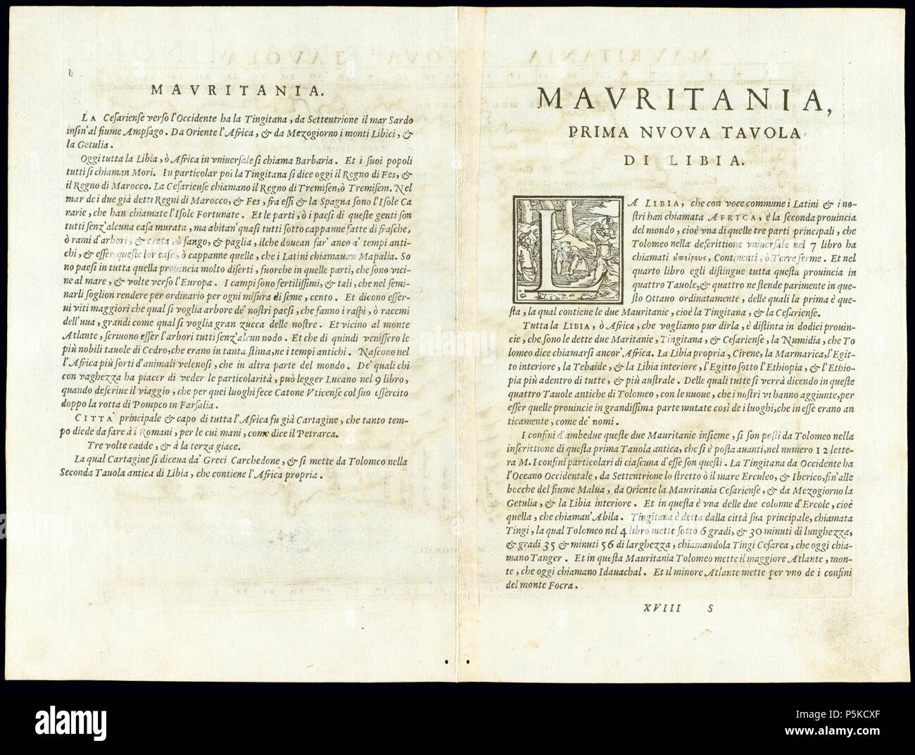 65 Afrika West 1561, Girolamo Ruscelli (3821019-verso) Stockfoto
