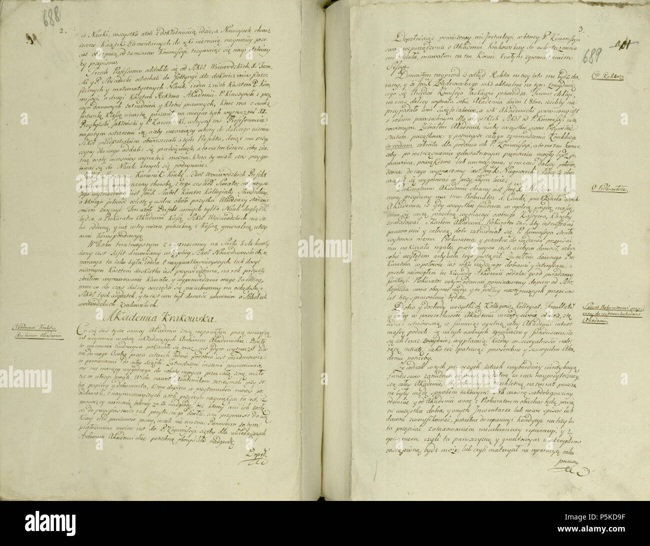 66 AGAD Instrukcja Kołłątaja 2 Stockfoto