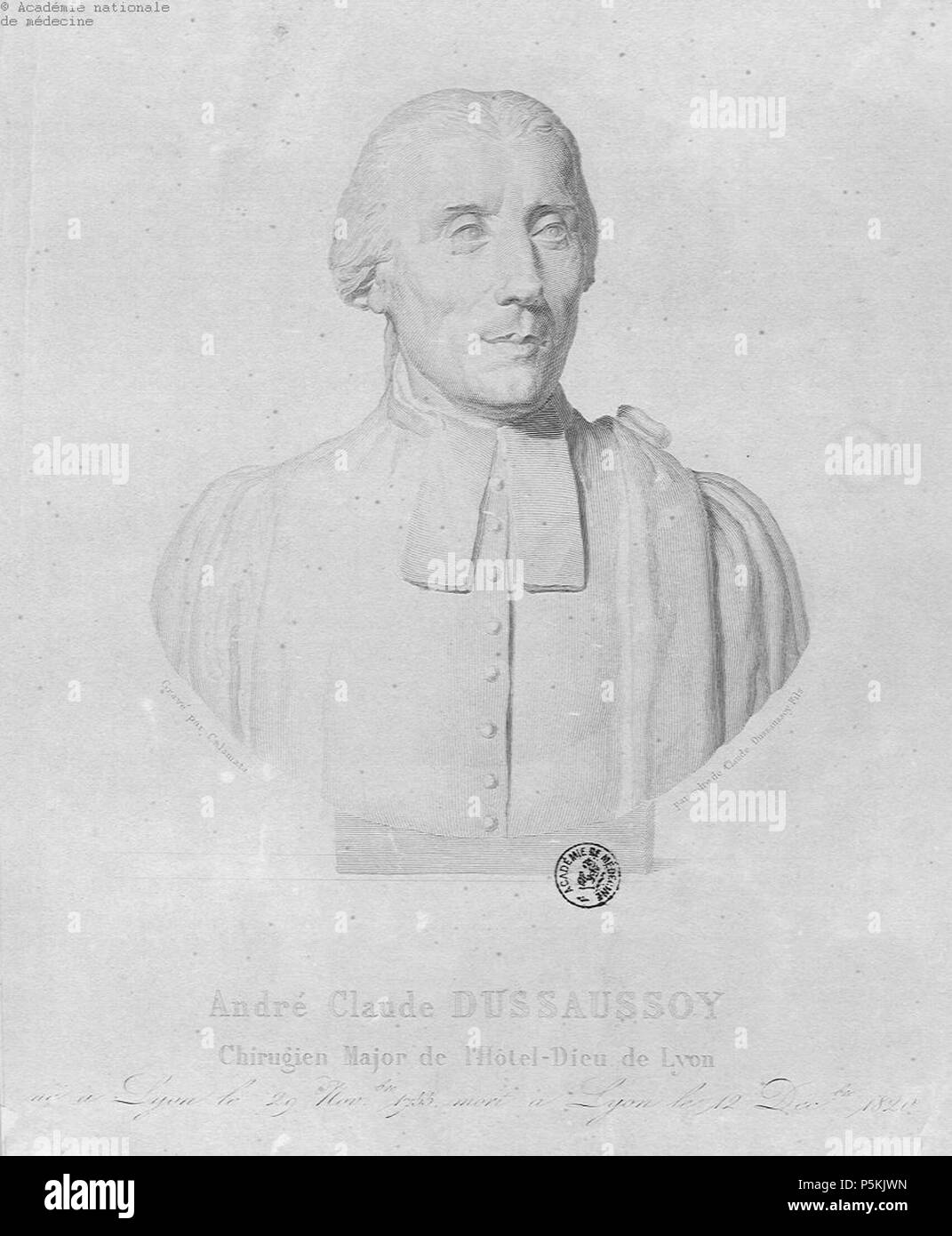 100 André-Claude Dussaussoy (1755-1820) Stockfoto