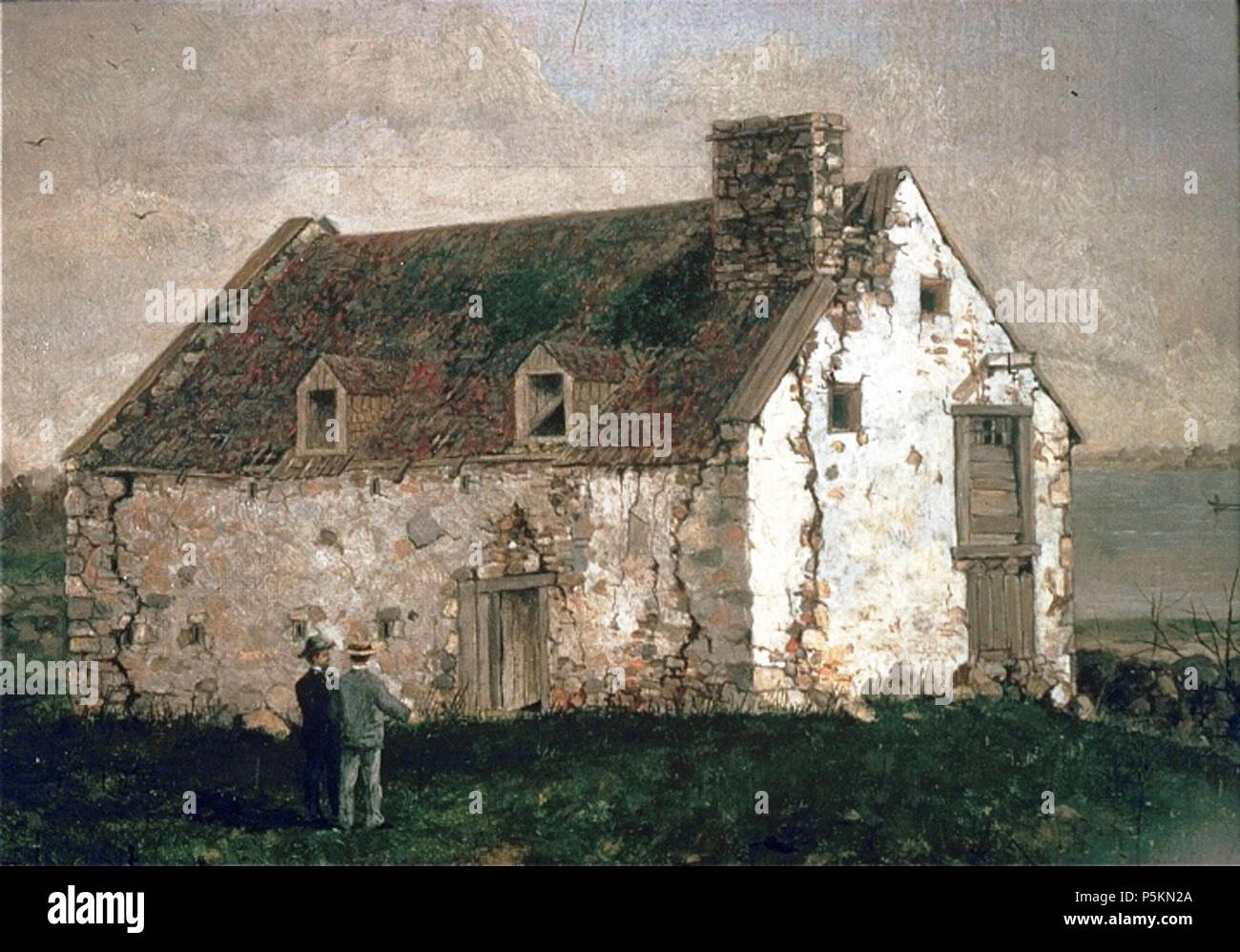 N/A. Englisch: Malerei, Cuillerier's Fort, Lachine, Henry Richard S. Bunnet, 1885, Öl auf Leinwand, 20,3 x 30,8 cm Français: Peinture, Fort de Cuillerier, Lachine, Henry Richard S. Bunnet, 1885, huile sur toile, 20,3 x 30,8 cm grandquebec.com. 1885. Henry Richard S. Bunnet 394 Cuillerier s Fort, Lachine Stockfoto