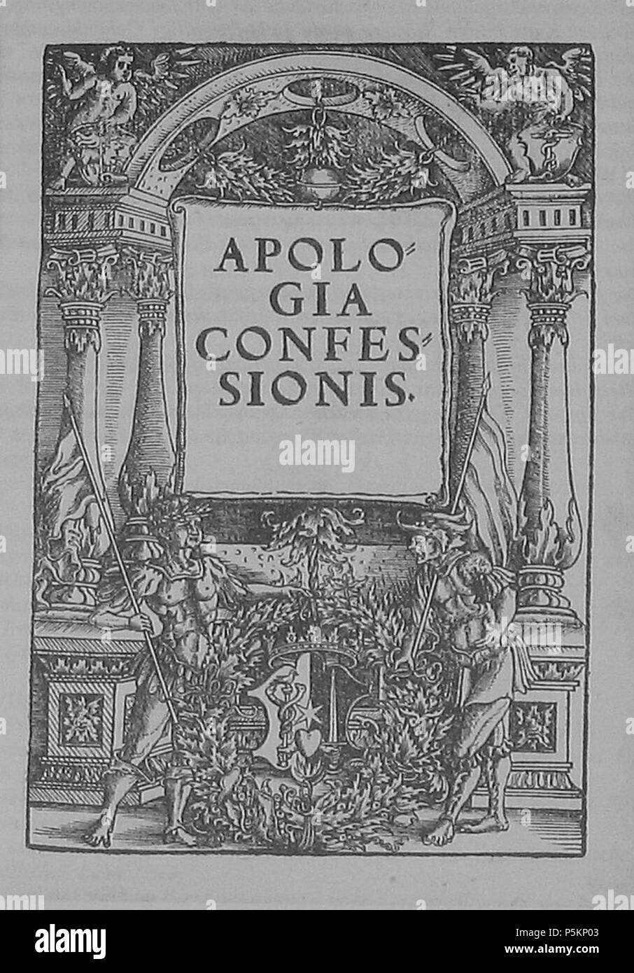 N/A. Titelseite der Apologia Confessionis Augustanae. 1531. Künstler unbekannt 115 Apologie Stockfoto