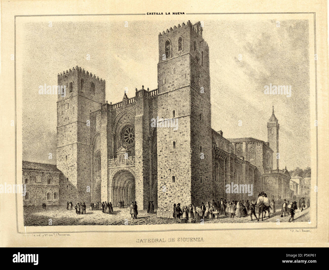 1853, Recuerdos y bellezas de España, Castilla la Nueva, Tomo II, Catedral de La Roda. Stockfoto