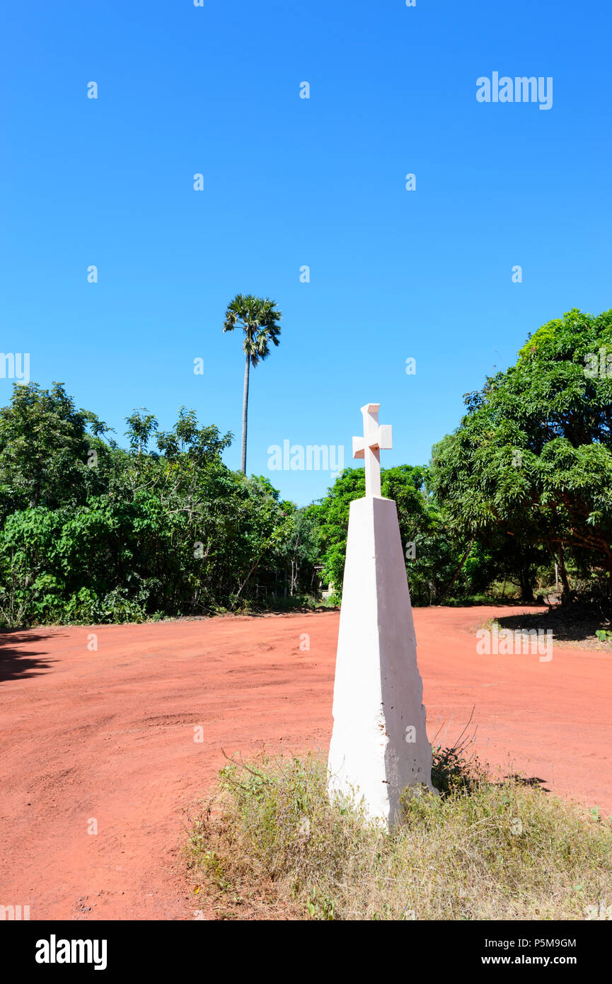 Denkmal am historischen Somerset, wo die Jardine Homestead verwendet werden, Cape York Halbinsel, Far North Queensland, FNQ, QLD, Australien Stockfoto