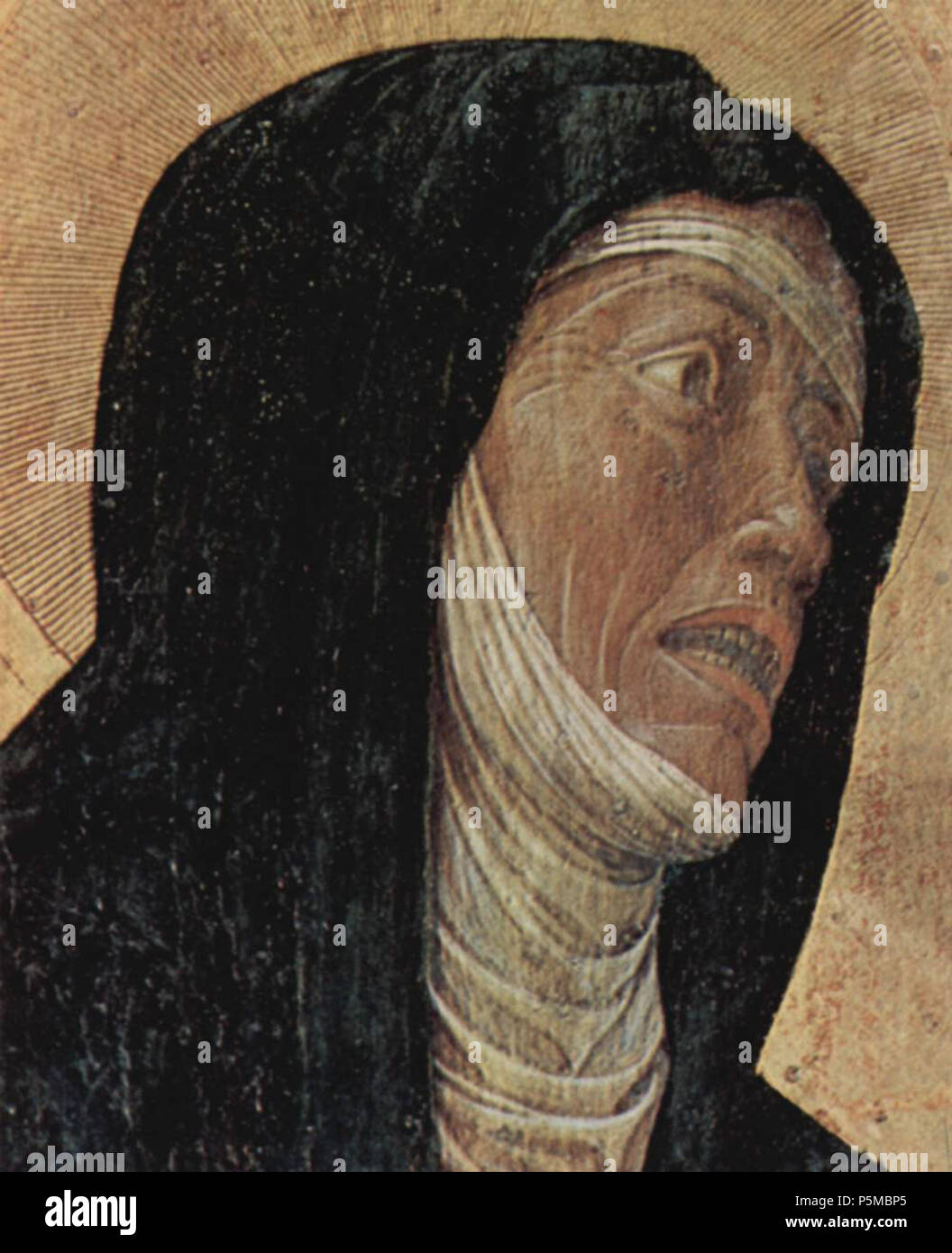 St. Lucas Altarbild. Detail: St. Maria. zwischen 1453 und 1454. N/A 99 Andrea Mantegna 021 Stockfoto