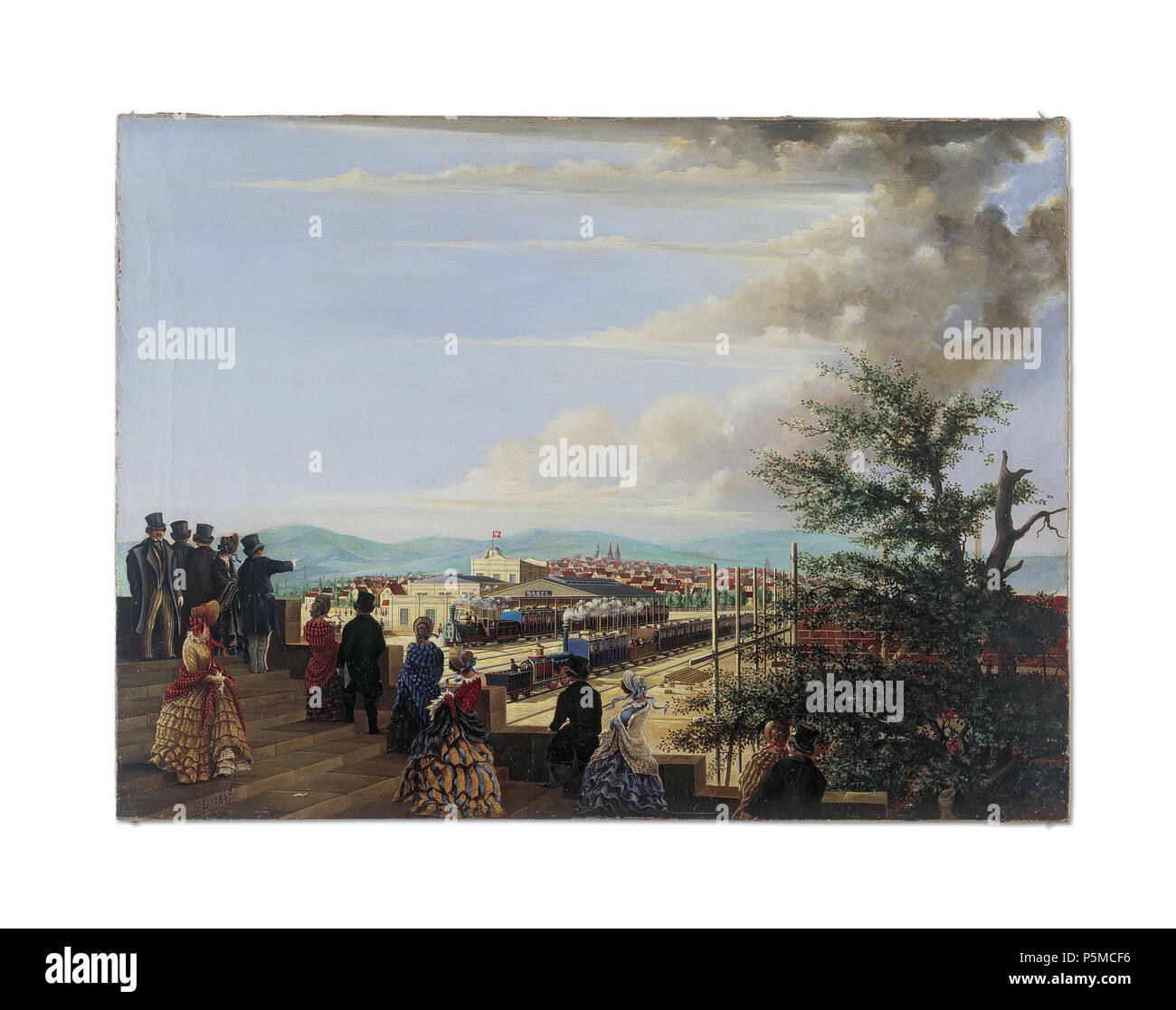 108 Ansicht des alten französischen Bahnhofs in Basel HMB 1934-504 c 5661 Stockfoto