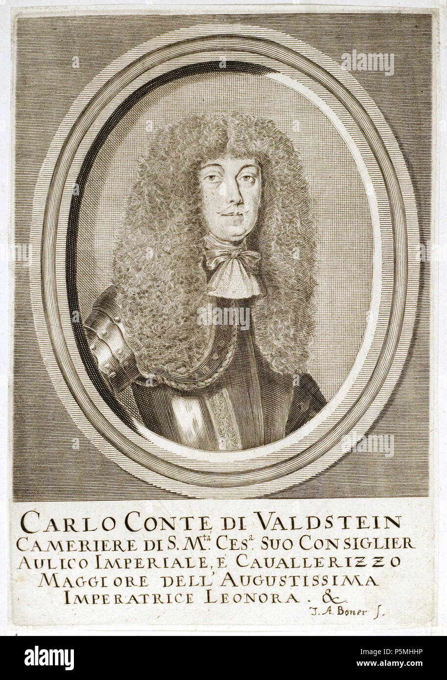 N/A. Grafik aus dem Klebeband Nr.2 der Fürstlich Waldeckschen Hofbibliothek Arolsen Motiv: Karl Ferdinand von Waldstein (1634-1702), kaiserlicher Diplomat. 17. Jahrhundert. Johann Alexander Boener 133 Arolsen Klebeband 02 468 Stockfoto