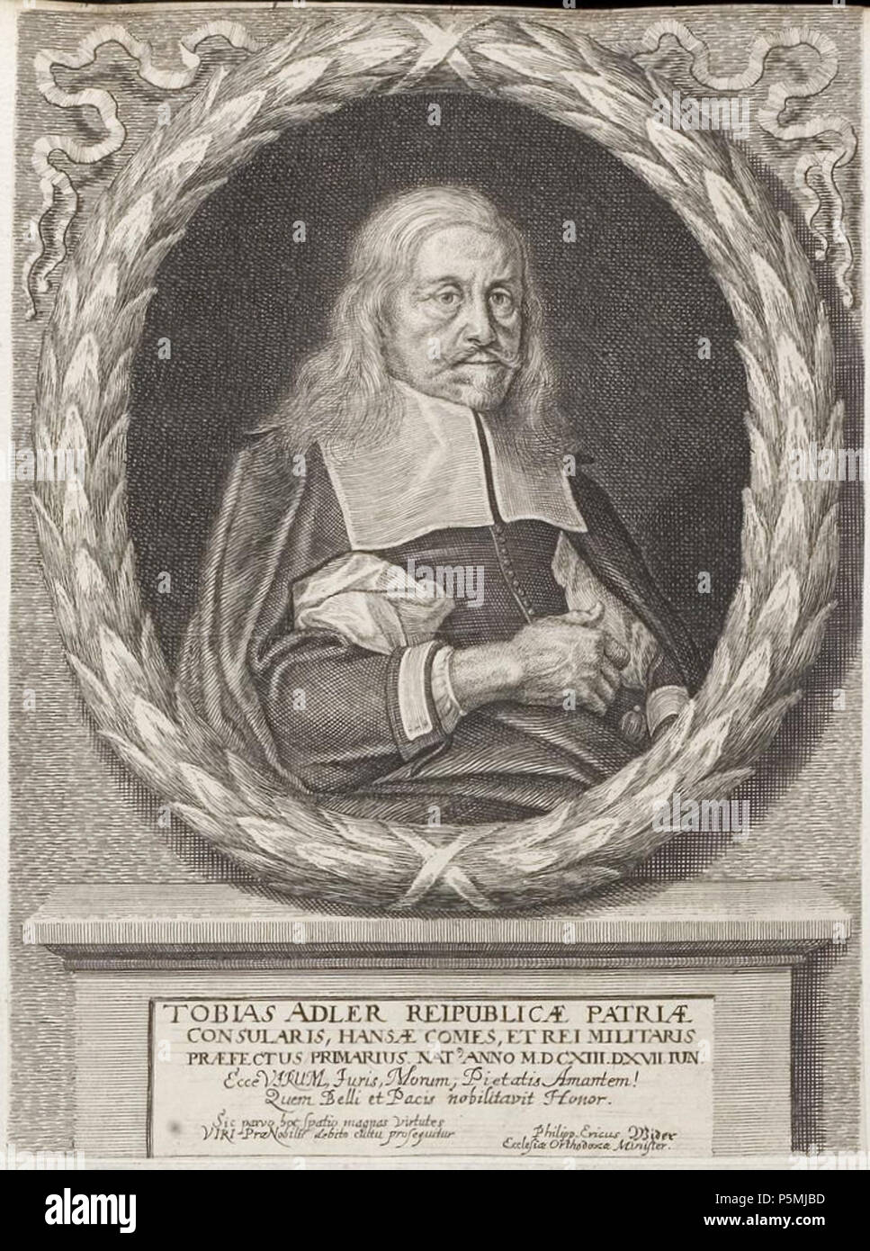 N/A. Grafik aus dem Klebeband Nr. 3 der Fürstlich Waldeckschen Hofbibliothek Arolsen Motiv: Tobias Adler (* 17. Juni 1613; † 1684), Ratsherr in Regensburg GND: 129589292. zwischen 1600 und 1800. Georg Christoph Eimmart (1638-1705) Alternative Namen Georg Christoph Eimmart Beschreibung deutscher Kupferstecher, Mathematiker und Astronom Geburtsdatum / Tod 22. August 1638 zum 5. Januar 1705 Ort der Geburt / Tod Regensburg Heidelberg Authority control: Q 470428 VIAF: 2604336 ISNI: 0000 0000 78189406 ULAN: 500011894 LCCN: Nr: 36589616 00022403 NLA WorldCat 134 Arolsen Klebeband 03 299 1. Stockfoto