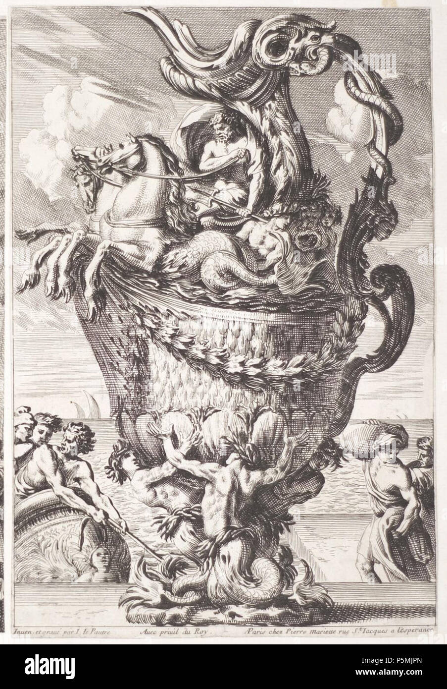 N/A. Grafik aus dem Klebeband Nr.9 der Fürstlich Waldeckschen Hofbibliothek Arolsen Motiv: Vase. 1660s (). Jean Le Pautre (1618 - 1682) Beschreibung der französischen Graveurs Datum der Geburt / Tod 28. Juni 1618 vom 2. Februar 1682 Ort der Geburt / Todes Paris Paris Authority control: Q 290751 VIAF: 99640541 ISNI: 0000 0001 2283 3896 ULAN: 500000036 LCCN: 95030211 WGA: LE PAUTRE, Jean WorldCat 136 Arolsen Klebeband 09 023 2 Stockfoto