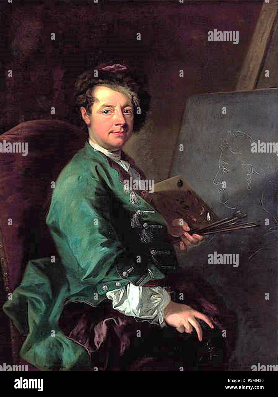 N/A. Selbstportrait (klarere Version). Vor 1753. Johann Gottfried Auerbach (1697 - 1753) Alternative Namen Johann Gotfried Auerbach; John Gottfried Auerbach, Auerbach Beschreibung Deutsche Maler und Kupferstecher Datum der Geburt / Tod 28. Oktober 1697 5. August 1753 Ort der Geburt / Todes Mühlhausen Wien Behörde: Q 1694076 VIAF: 17081081 ISNI: 0000 0000 5073 2593 ULAN: 500009881 LCCN: Nr: 13344399 91032260 GND X WorldCat 149 Auerbach - Selbstportrait Stockfoto