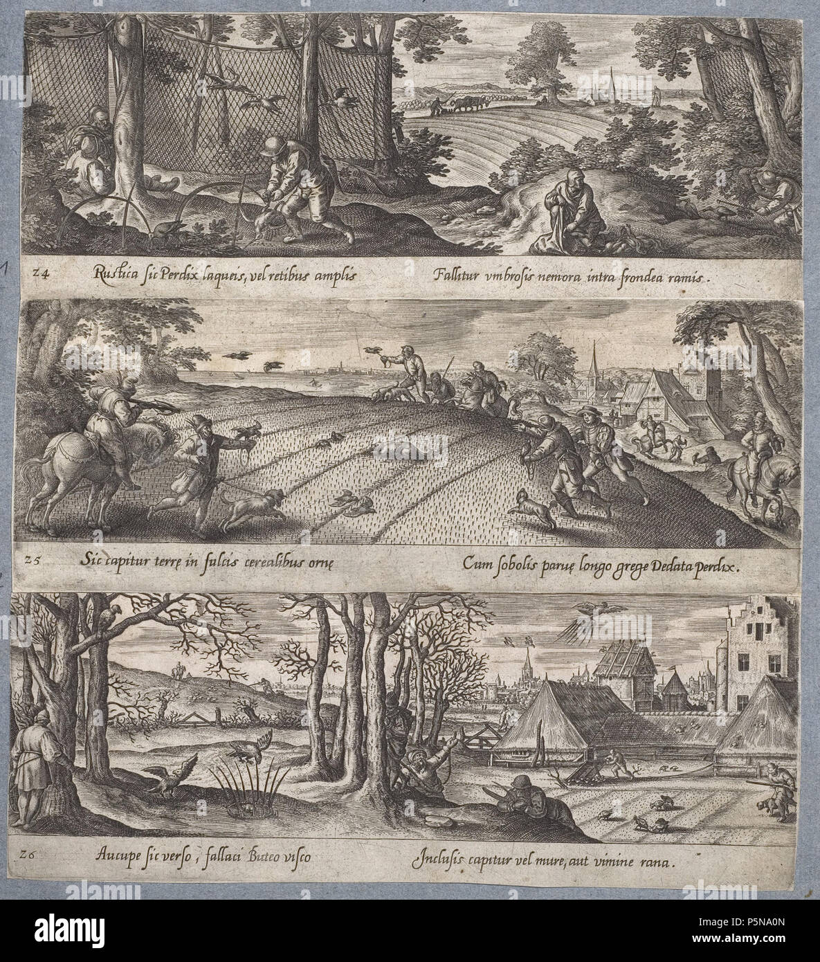 N/A. Grafik aus dem Klebeband Nr. 13 der Fürstlich Waldeckschen Hofbibliothek Arolsen Motiv: "Venationis, piscationis, et aucupii typisch". 1582. Nach Hans Bol (1534-1593) Alternative Namen Jean Bol, Joannes Bol, Johannes Bol Beschreibung flämischen Grafiker, Maler, Miniaturist und Verfasser der Stellungnahme Datum der Geburt / Tod 16. Dezember 1534 30. November 1593 (unterirdisch) Ort der Geburt / Todes Mechelen Amsterdam Arbeit Periode von 1550 bis 1593 Standort Heidelberg (1550-1552), Mechelen (1560 - 1572), Antwerpen (1574 - 1584), Amsterdam (1584-1593) Kontrolle: Q 999233 VIAF: ISNI: 0000 51962465 Stockfoto