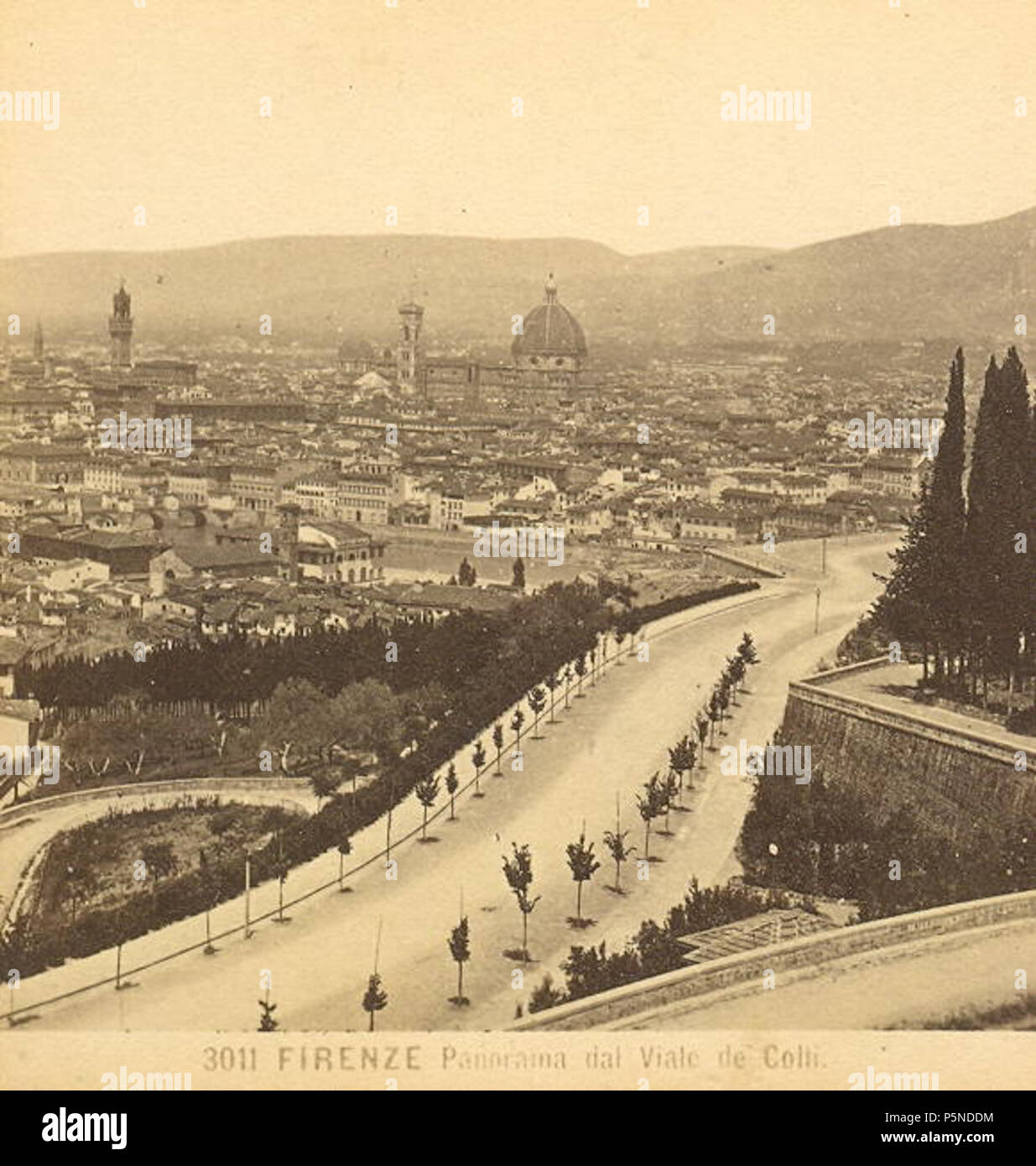 N/A. Italienische Fotograf N/A240 Brogi, Panorama di Via de' Colli 2 Stockfoto