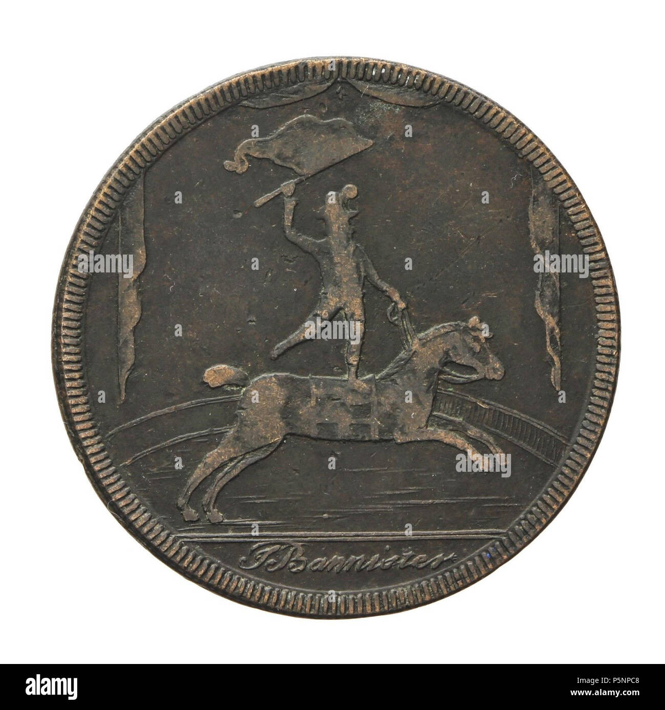 N/A. Englisch: Geländer Zirkus/Truppe Münze in Schätze, 1810. 2. Januar 1810. 168 Geländer Geländer Truppe Stockfoto