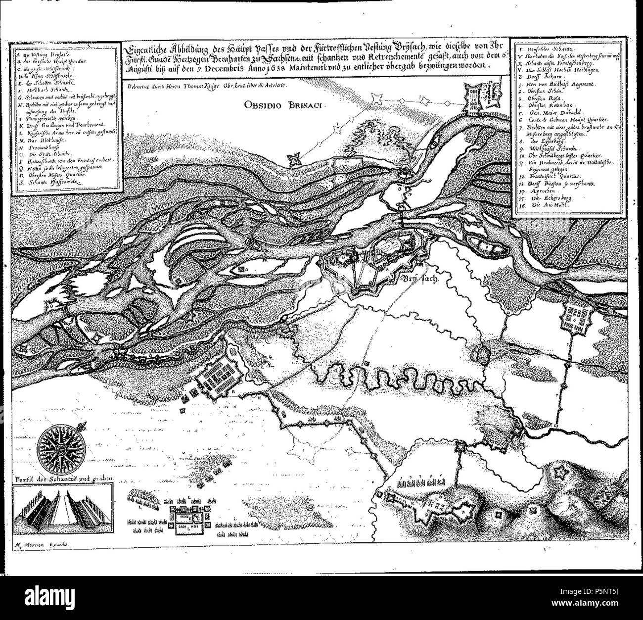 184 Belagerung Breisach 1638 kleine Stockfoto