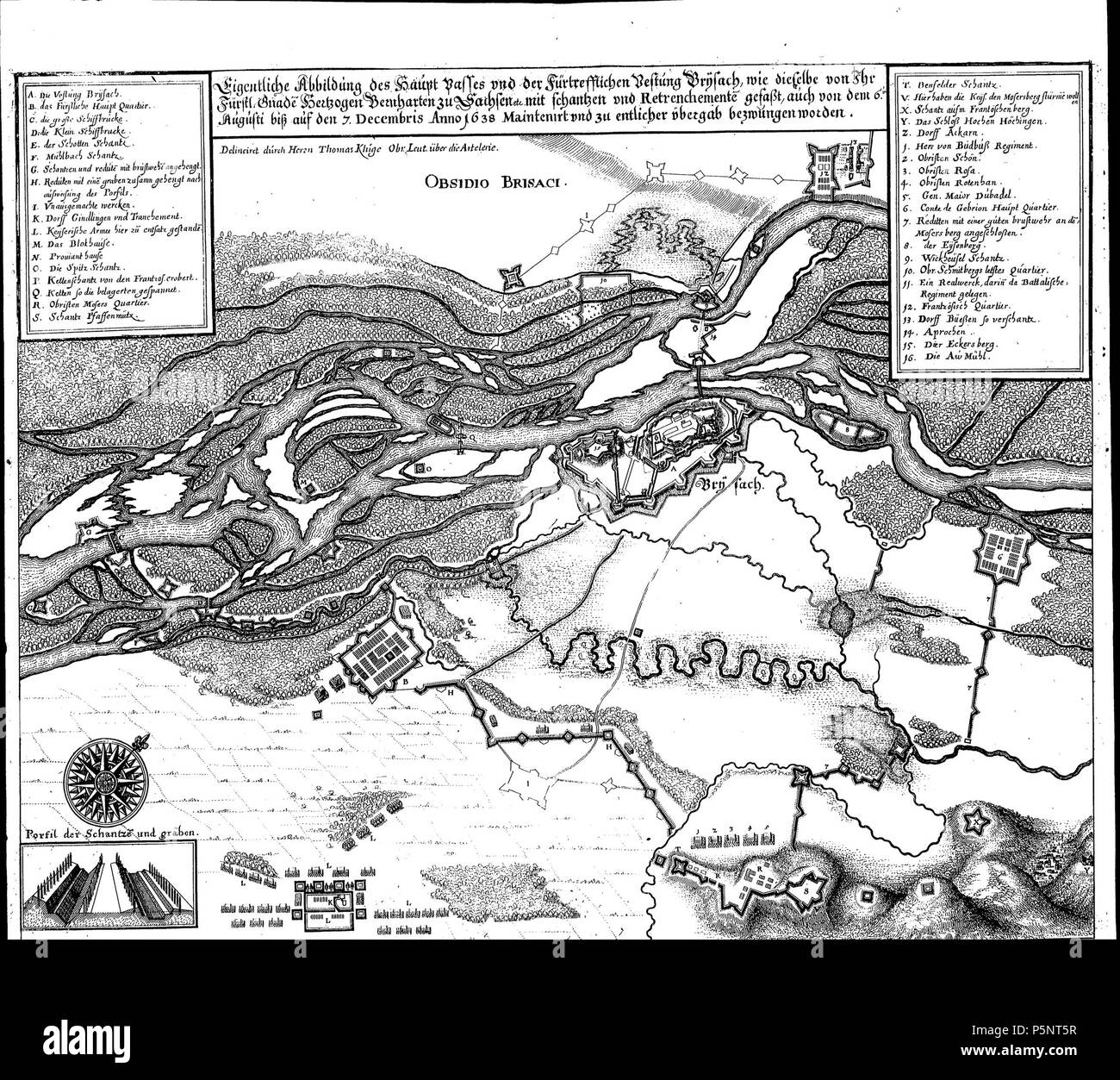 184 Belagerung Breisach 1638 Stockfoto
