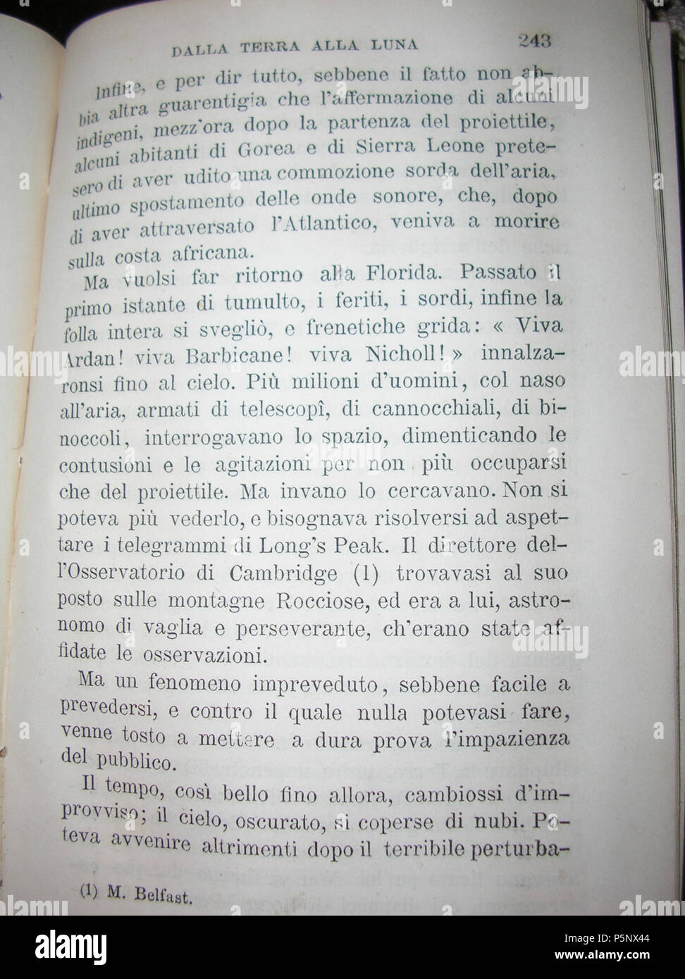 N/A. Foto aus dem Buch "alla Terra Alla Luna', 1880 gedruckt. . Jules Verne (1828 - 1905) Alternative Namen Jules Gabriel Verne Beschreibung französischer Schriftsteller Geburtsdatum / Tod vom 8. Februar 1828 24. März 1905 Ort der Geburt / Todes Nantes Amiens Arbeit Periode 1850-Authority control: Q 33977 VIAF: 76323989 ISNI: 0000 0001 2140 0562 ULAN: 500253402 79064013 LCCN: n NLA: 35580378 WorldCat 407 Dalla Terra alla Luna - 243 Stockfoto