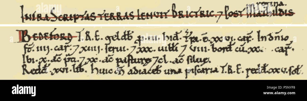 199 Bideford Devon DomesdayBook Stockfoto