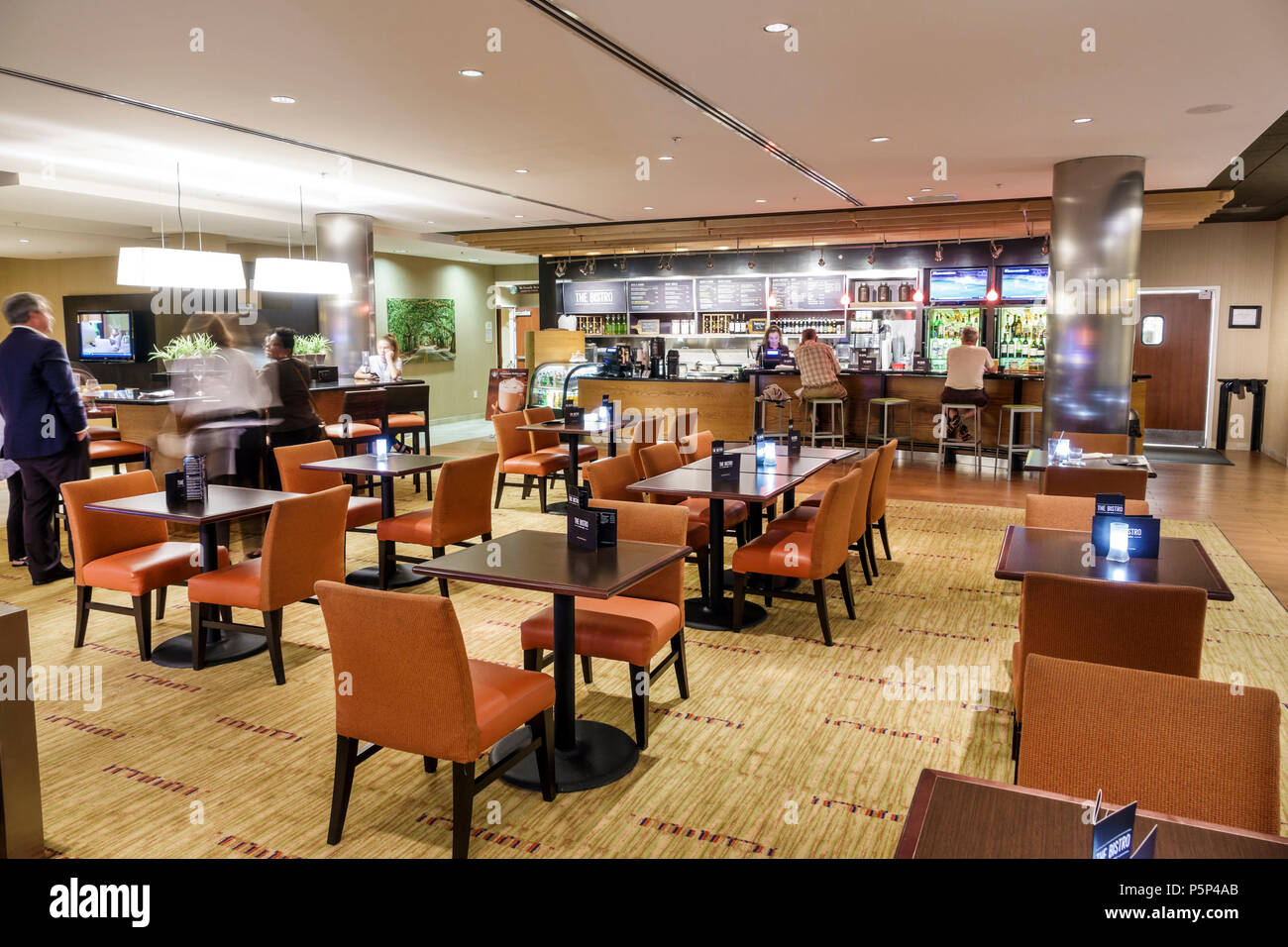 Stuart Florida,Courtyard by Marriott Stuart,Hotel Motel,innen,Restaurant Restaurants Essen Essen Essen Cafe Cafes,Lobby,Bar Lounge Pub,Gäste,FL17 Stockfoto