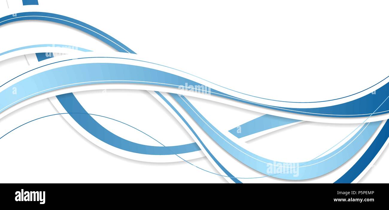 Blau und Weiß corporate Wellen abstrakt vector Hintergrund Stock Vektor