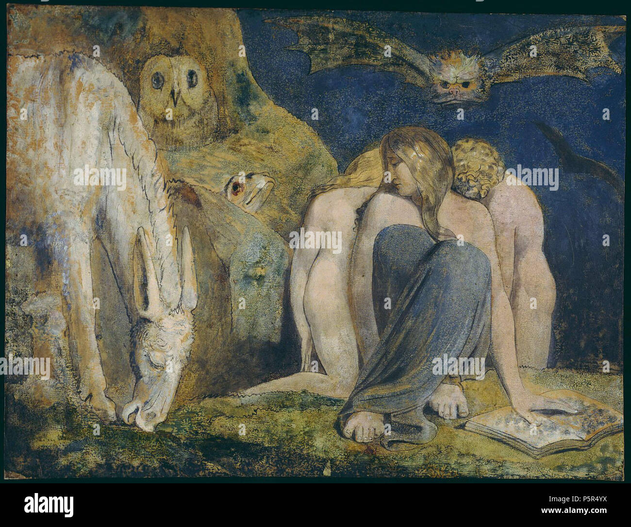 N/A. Englisch: Die Nacht der Enitharmon ist Freude, version Huntington Bibliothek und Art Gallery, San Marino. 1795. William Blake (1757 - 1827) Alternative Namen W. Blake; Uil" iam Bleik; Blake Beschreibung British-English Maler, Dichter, Schriftsteller, Theologe, Sammler und Graveur Geburtsdatum / Tod 28. November 1757 12. August 1827 Ort der Geburt / Todes Broadwick Street Charing Cross Standort London Authority control: Q 41513 VIAF: 54144439 ISNI: 0000 0001 2096 135 X ULAN: 500012489 78095331 LCCN: n NLA: 35019221 WorldCat 209 Blake, Enitharmon, version Huntington Bibliothek und Art Gallery, San Stockfoto