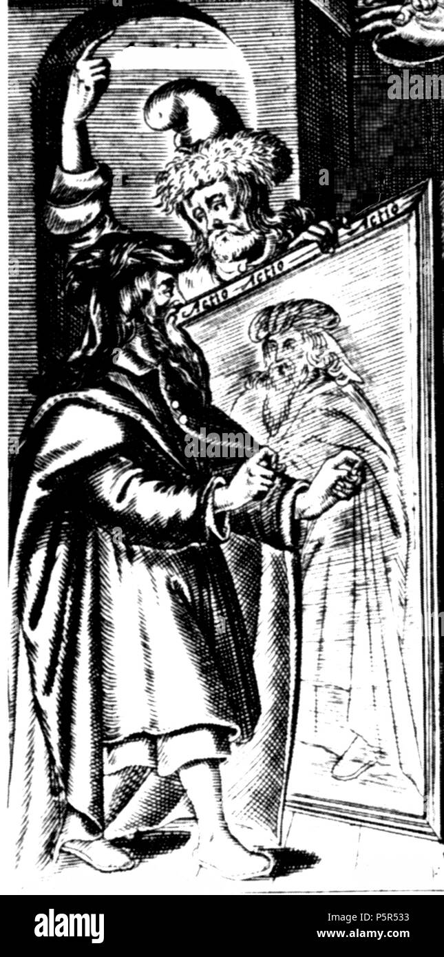 N/A. Leicht bearbeitet von titelblatt von John bulwer MD Chironomia (1644), g und Schauspieler - Demosthenes, Andronicus, Roscius und Cicero. 1644. John bulwer 339 Chironomia Frontispiz 1644 detail Stockfoto