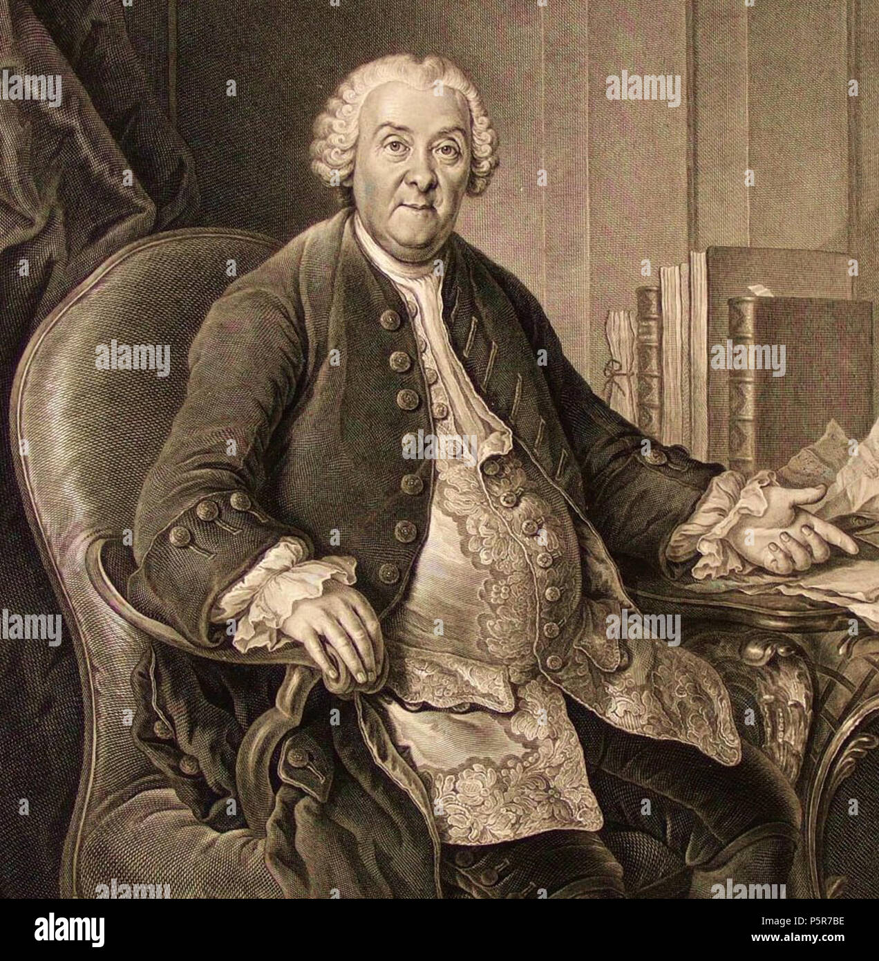 N/A. Englisch: Kupferstich von Georg Friedrich Schmidt; original Gemälde von Joachim Martin Falbe English: Kupferstich von Georg Friedrich Schmidt / Joachim Martin Falbe. 1766. Georg Friedrich Schmidt (1712-1775) 416 DavidSplitgerber Stockfoto