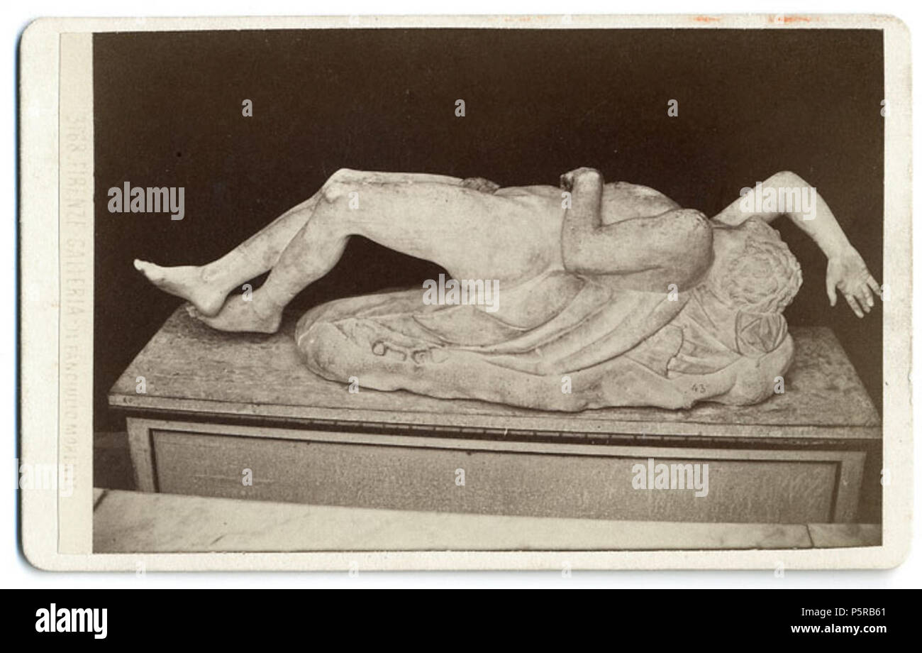 N/A. Italiano: Giacomo Brogi (1822-1881) - 'Firenze - Galleria degli Uffizi <>. Il fanciullo Vicente". Foto di statua Romana di niobide. Numero di Catalogo: 3168 (BIZ). Englisch: Giacomo Brogi (1822-1881) - "Florenz. < > Galerie der Uffizien. Der sterbende Junge', römische Arbeit schildern einer niobid Junge. Katalog Nr. 3168 (BIZ). Ich niobidi agli Uffizi (Serie): incompleta. Vor 1881. Giacomo Brogi (1822-1881) Beschreibung italienische Fotograf Geburtsdatum / Tod 6. April 1822 29. November 1881 Ort der Geburt / Tod Florenz Florenz arbeiten Zeitraum ca. 1860-1881 W Stockfoto