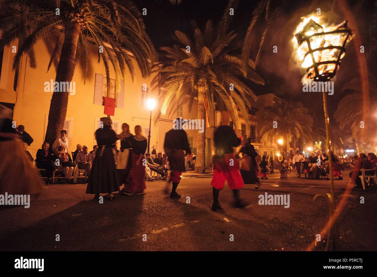 Fiestas de la Beata, vinculadas con la beatificación de Sor Caterina Tomas. Santa Margalida. Mallorca. Islas Baleares. España. Stockfoto