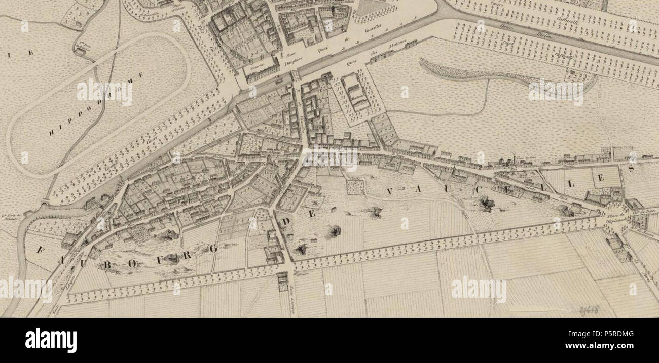 N/A. Français: Plan von Prairie au Milieu du XIXe siècle. ca. 1850. Arsène Le Cointe 262 Caen plan lecointe Vaucelles Stockfoto