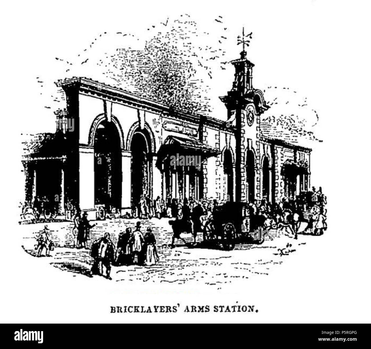 N/A. Englisch: cubitt der Fassade an den Armen station Maurer. 29. Mai 2011. London und Dover Railway 234 Maurer Arme station Stockfoto