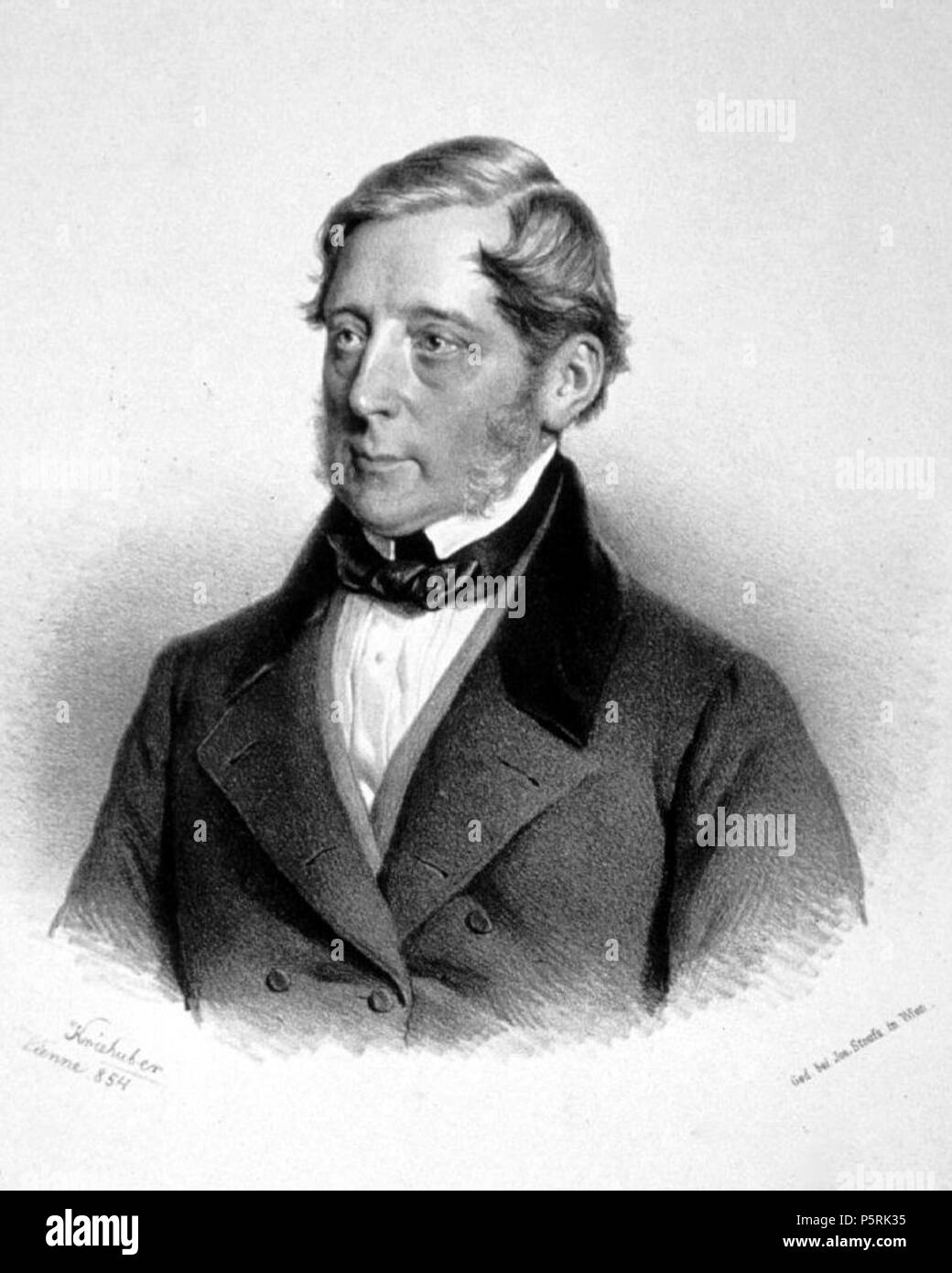 N/A. Deutsch: Karl Ferdinand von Buol-Schauenstein (1797-1865), österreichischer Statsmann, Diplomat, Außenminister. Lithographie von Josef Kriehuber, 1854. 1854. Josef Kriehuber (1800-1873); Foto Mitglied Peter Geymayer 249 Buol-Schauenstein Litho Stockfoto