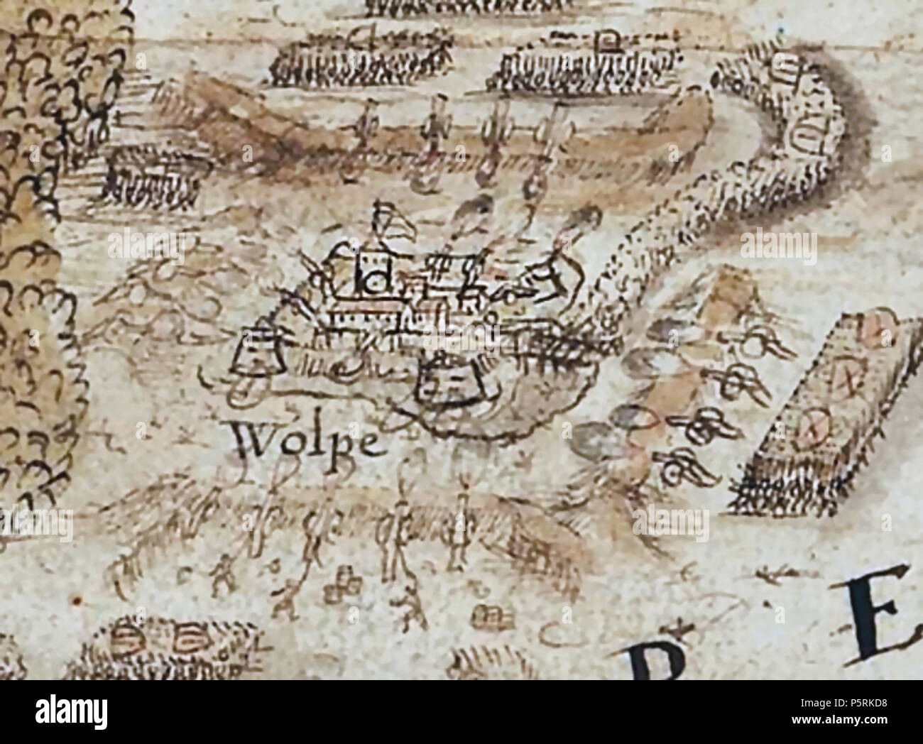 250 Burg Wölpe Belagerung Hildesheimer Stiftsfehde Stockfoto