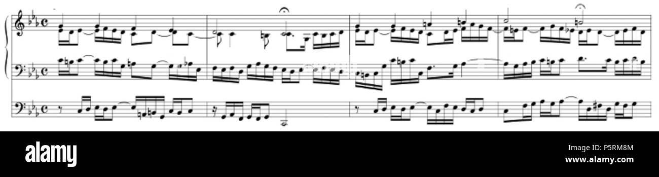 N/A. Englisch: Öffnen bars Von BWV 610 aus dem Orgelbüchlein. 1720. Johann Sebastian Bach (1685 - 1750) Alternative Namen J. S. Bach; Bach; J.S.Bach; J S Bach Beschreibung deutsche Komponist und Musiker Geburtsdatum / Tod 21. März 1685 (im Julianischen Kalender) vom 28. Juli 1750 Ort der Geburt / Todes Eisenach Leipzig Arbeiten Zeitraum zwischen 1703 und 1749 Arbeiten Standort Eisenach, Ohrdruf, Lüneburg, Weimar, Arnstadt, Mühlhausen, Weimar, Köthen, Leipzig Authority control: Q 1339 VIAF: 12304462 ISNI: 0000 0001 2276 4157 79021425 LCCN: n NLA: 35011573 MusicBrainz: 24f1766e -9635-4 d58-a4d 4-9413 f9f98a4c Nicht Stockfoto