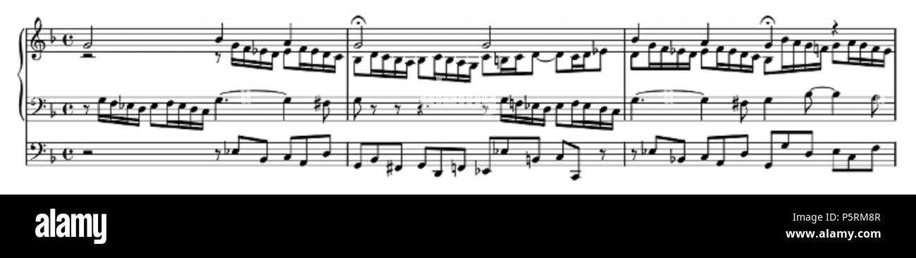 N/A. Englisch: Öffnen bars Von BWV 612 aus dem Orgelbüchlein. 1720. Johann Sebastian Bach (1685 - 1750) Alternative Namen J. S. Bach; Bach; J.S.Bach; J S Bach Beschreibung deutsche Komponist und Musiker Geburtsdatum / Tod 21. März 1685 (im Julianischen Kalender) vom 28. Juli 1750 Ort der Geburt / Todes Eisenach Leipzig Arbeiten Zeitraum zwischen 1703 und 1749 Arbeiten Standort Eisenach, Ohrdruf, Lüneburg, Weimar, Arnstadt, Mühlhausen, Weimar, Köthen, Leipzig Authority control: Q 1339 VIAF: 12304462 ISNI: 0000 0001 2276 4157 79021425 LCCN: n NLA: 35011573 MusicBrainz: 24f1766e -9635-4 d58-a4d 4-9413 f9f98a4c Nicht Stockfoto