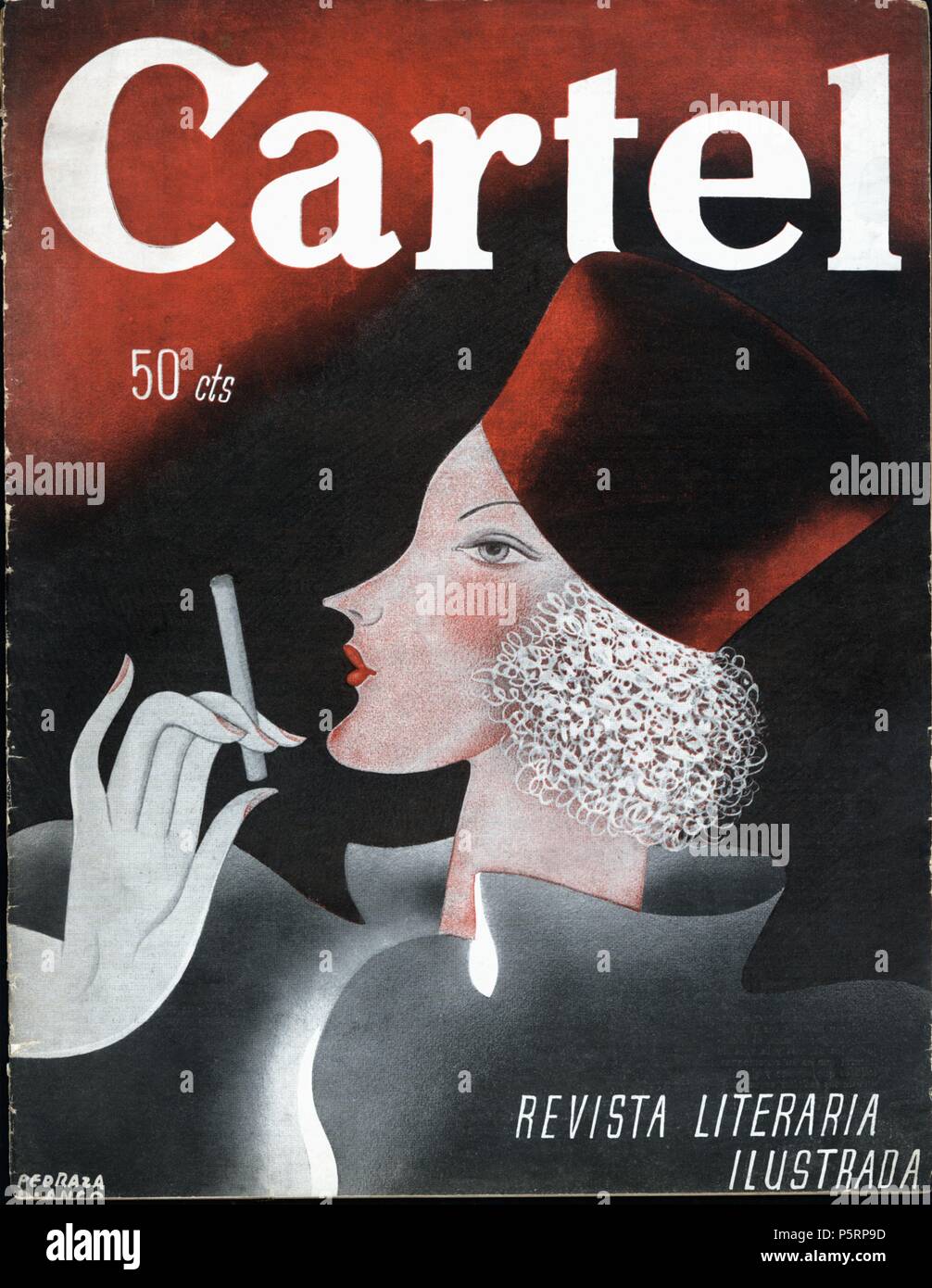 Portada del número Uno de la Revista literaria ilustrada Kartell, del 7 de  Abril de 1935, publicada en Madrid Stockfotografie - Alamy