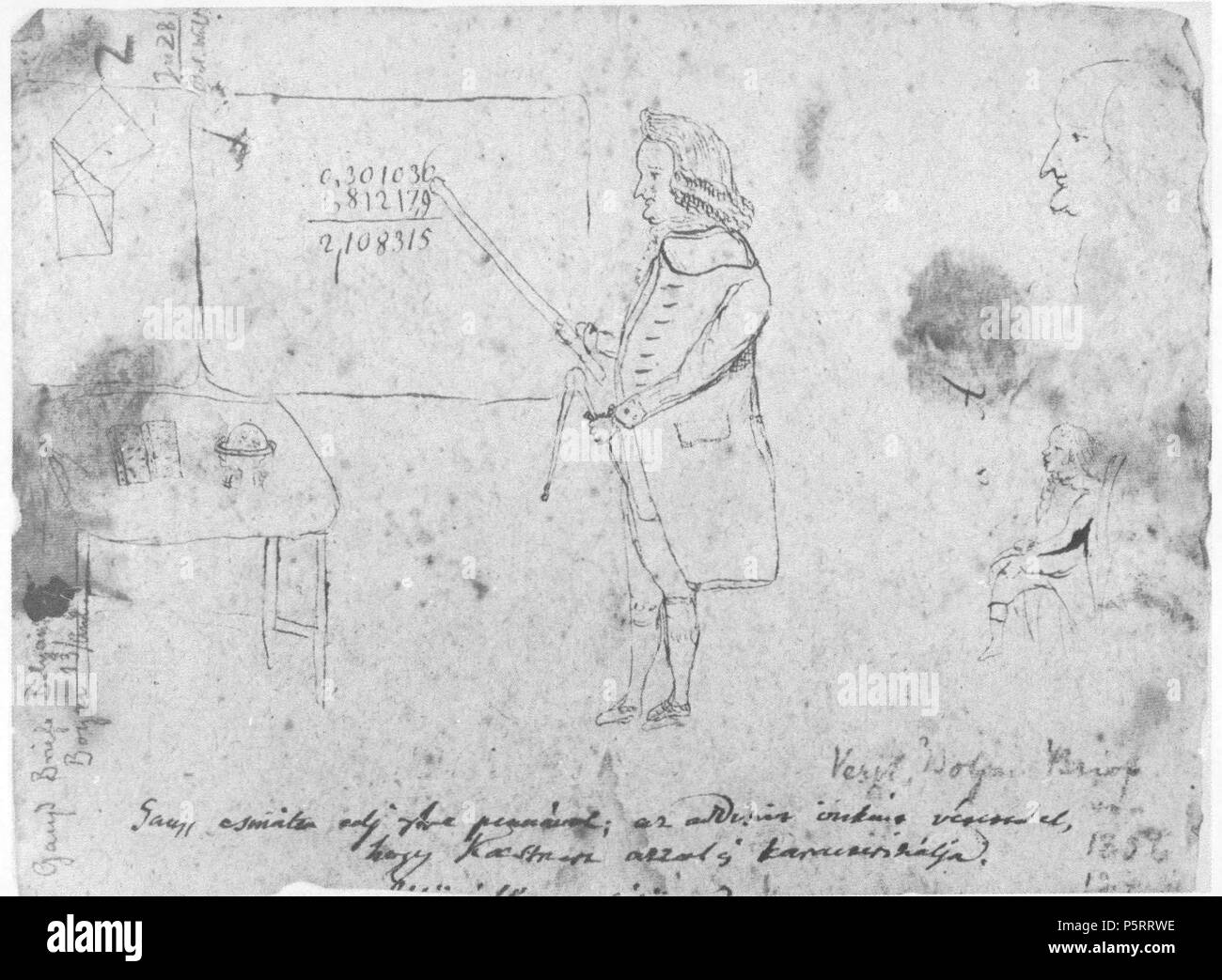 272 Carl Friedrich Gauß, 1900 von Abraham Gotthelf Kästner, 1795 Stockfoto