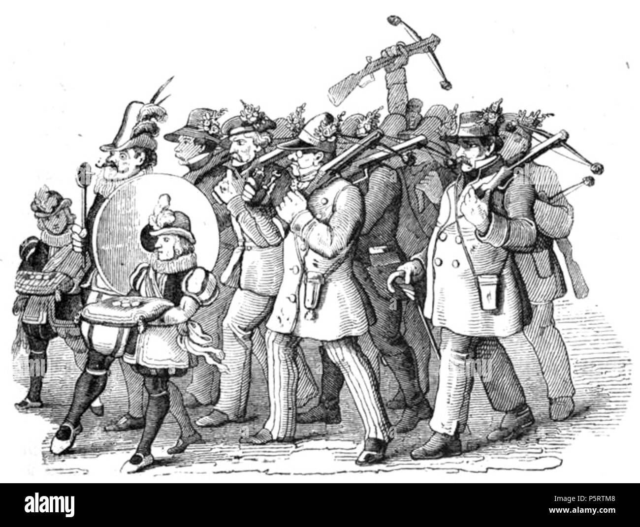414 Das festliche Jahr img 359 Auszug der Armbrustschützen zum Münchner Oktoberfest Stockfoto