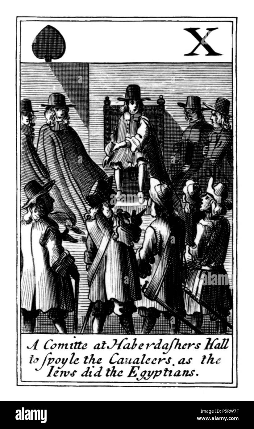 N/A. Englisch: Abbildung von Erläuterungen einer Packung Cavalier spielen Karten. Pik 10. 1886. Edmund Goldsmid, Reproduktionen von anonymen ursprünglichen arbeiten kann. 1660. 283 Cavalier Pik 10 Stockfoto