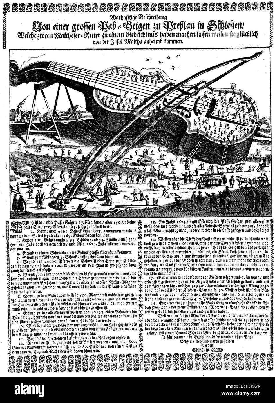 418 De Baß-Geige Preßlau Stockfoto