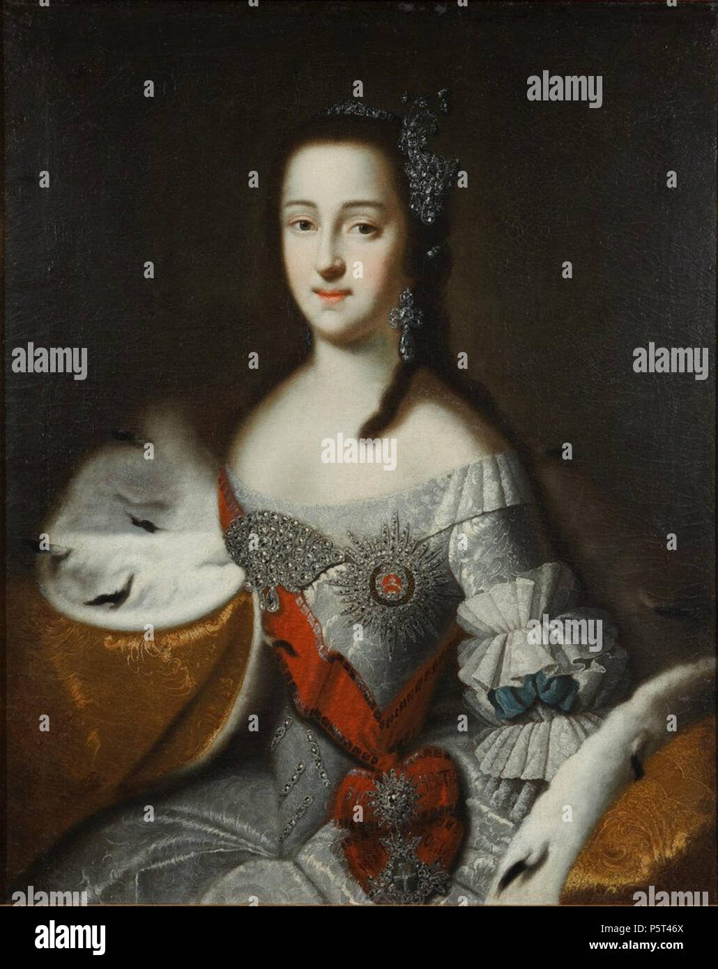 N/A. (.. 1748.). 1750 -. ,. 90,0 72,0 - (). 1748. . 282 Katharina II. als Großherzogin (anonym, nach Grooth, 1748) Stockfoto