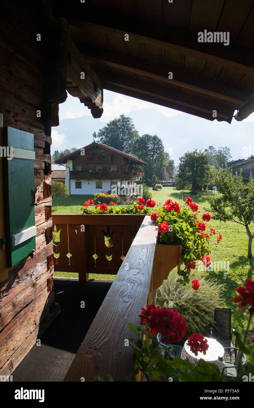 Traditioneller Bauernhof im Berchtesgadener Land Stockfoto