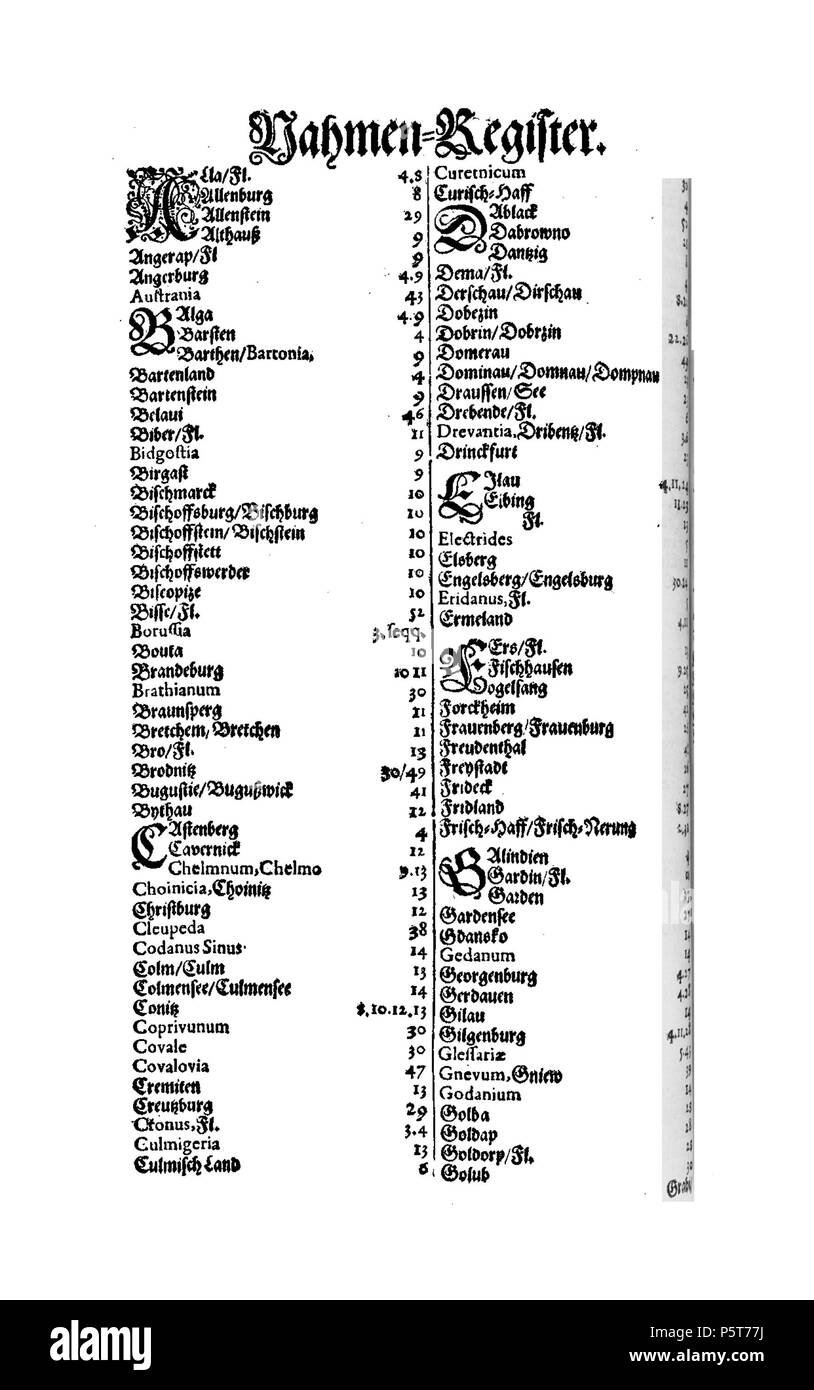 424 De Merian Electoratus Brandenburgici et Ducatus Pomeraniae 483 Stockfoto