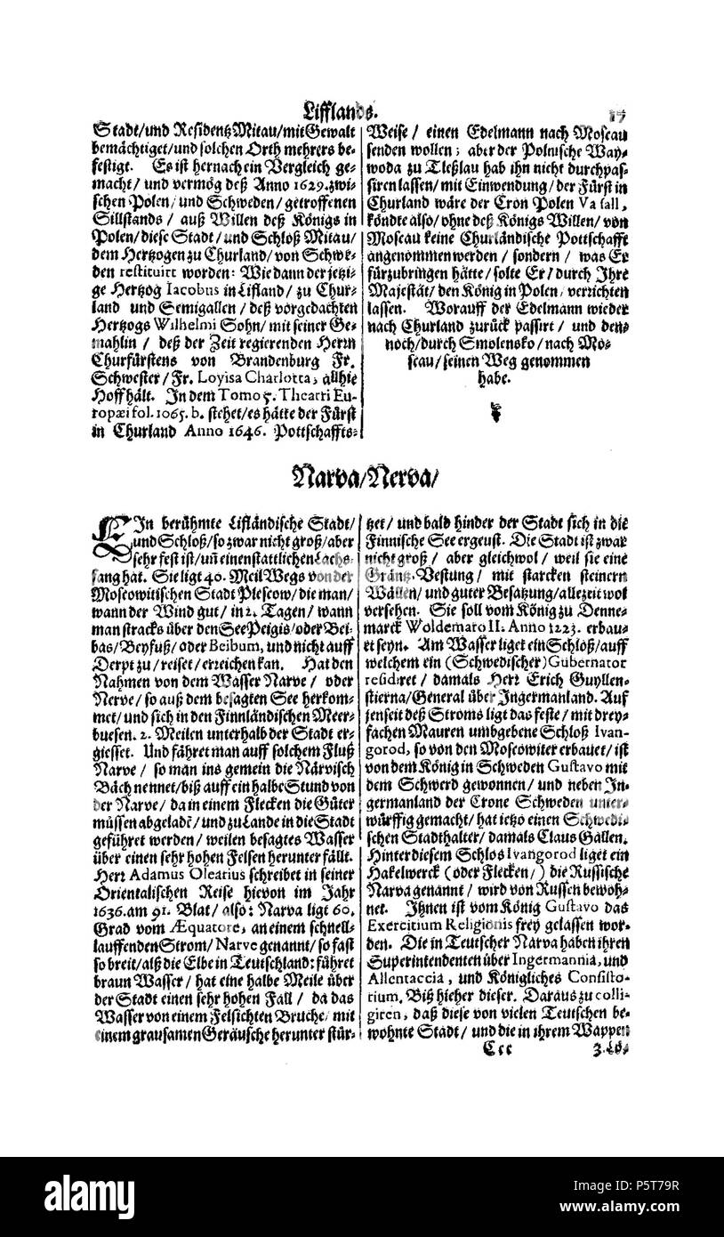 424 De Merian Electoratus Brandenburgici et Ducatus Pomeraniae 506 Stockfoto