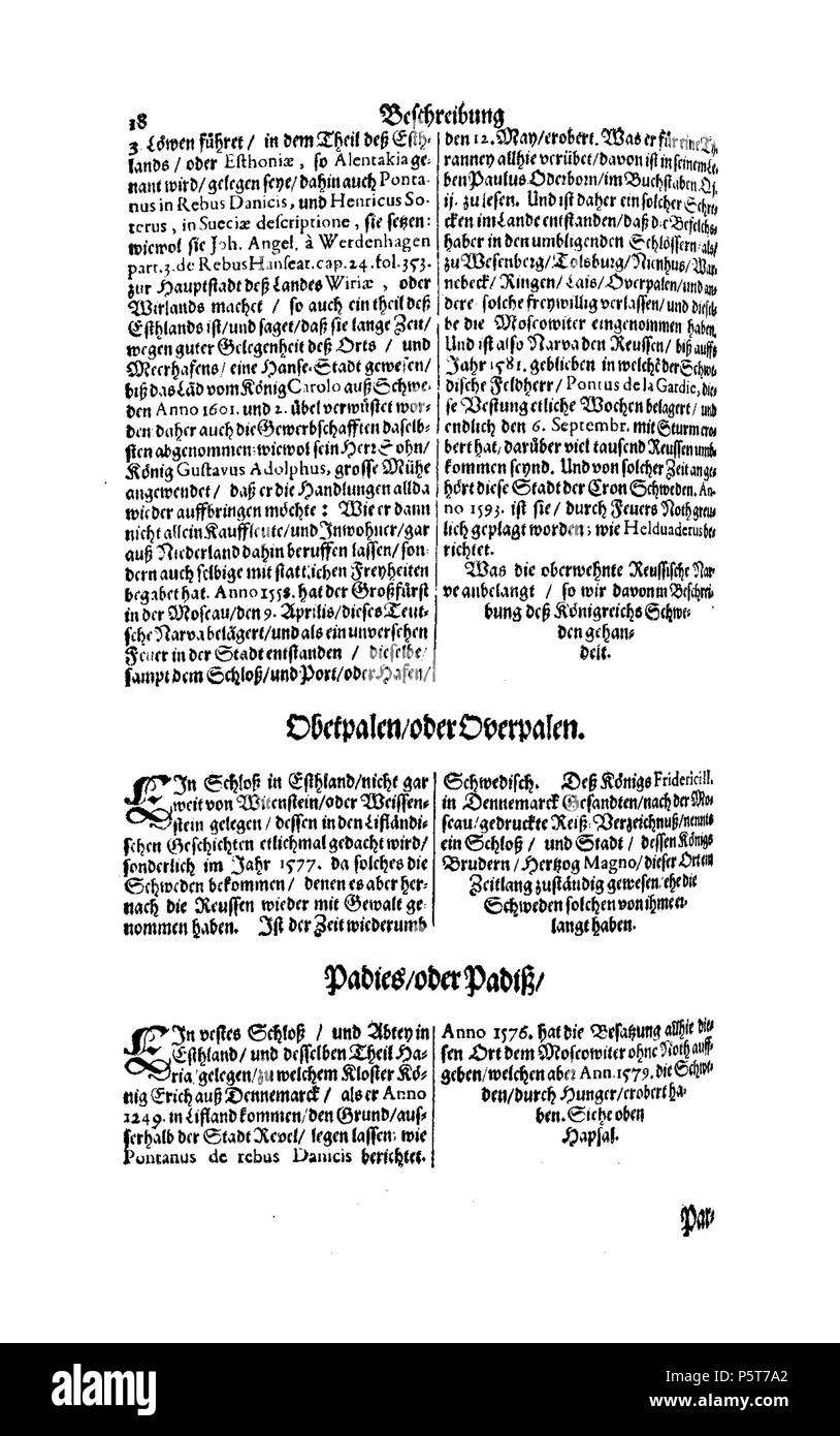 424 De Merian Electoratus Brandenburgici et Ducatus Pomeraniae 507 Stockfoto