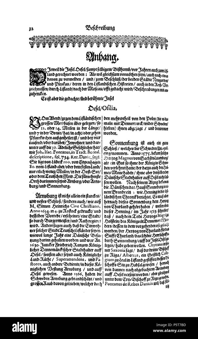 424 De Merian Electoratus Brandenburgici et Ducatus Pomeraniae 529 Stockfoto