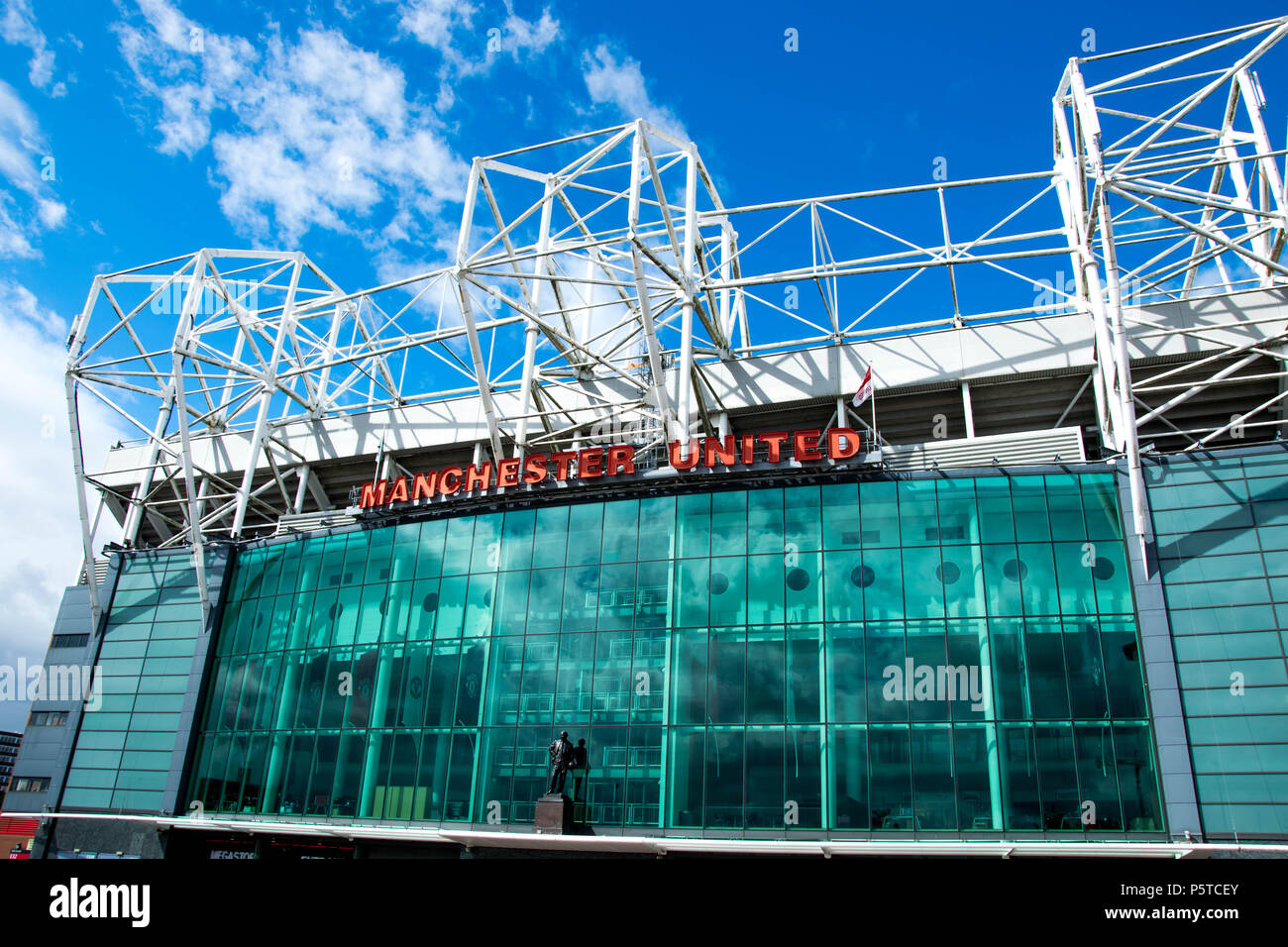 Vor Old Trafford Stockfoto